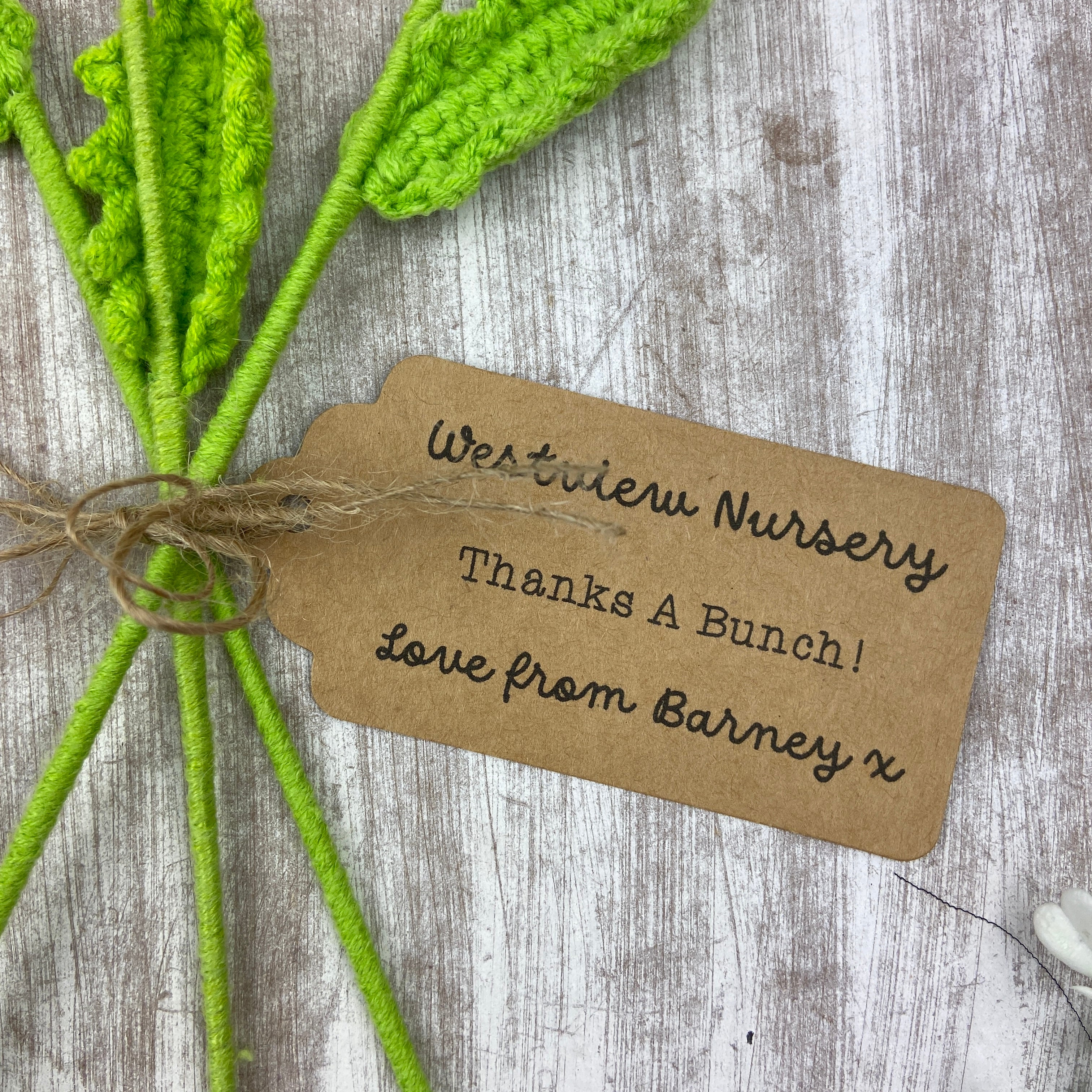 🌼 Personalised "Thanks a Bunch" Crochet Daisies – Set of 3 🌼 - Image 5