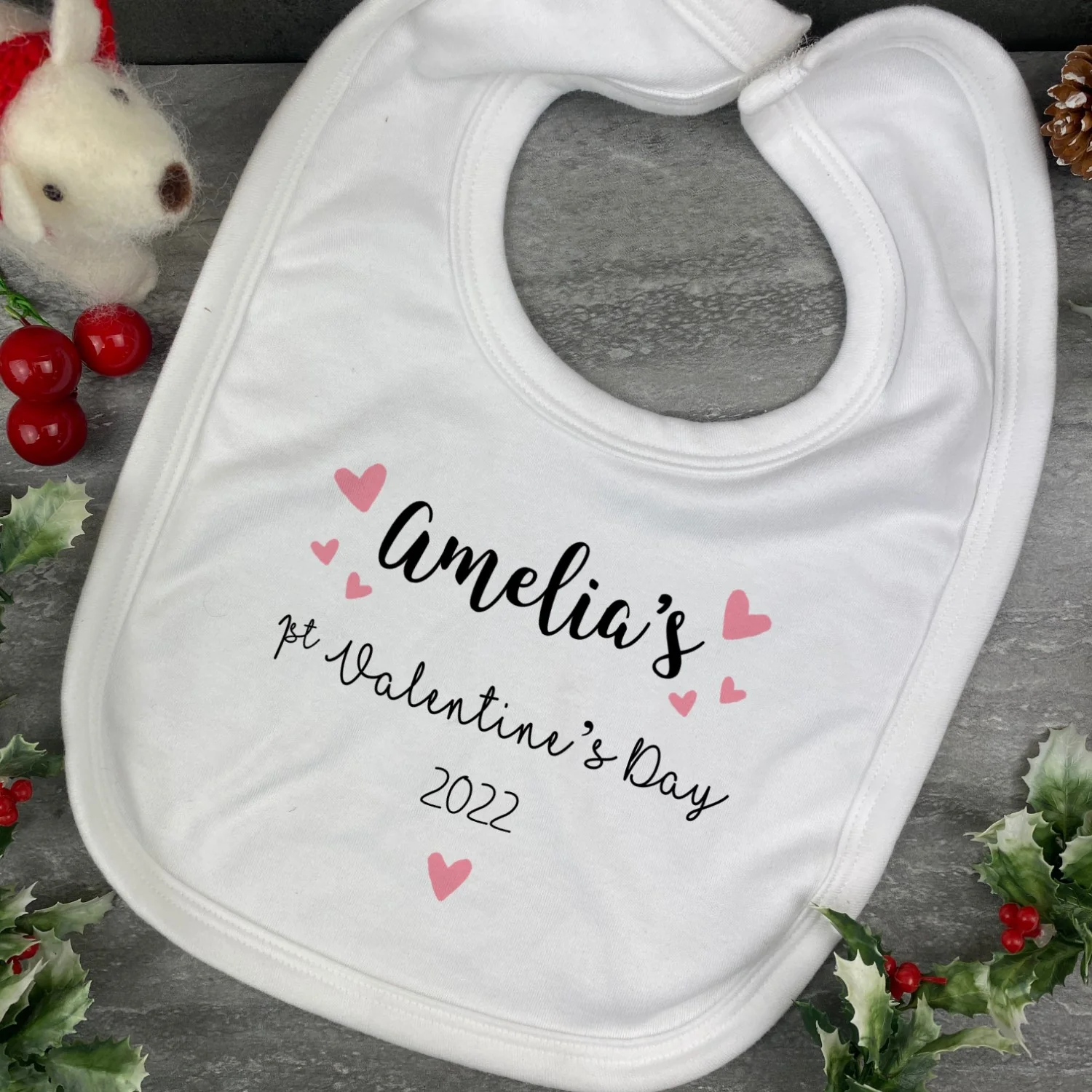 1st Valentine's Personalised Bib - Image 5