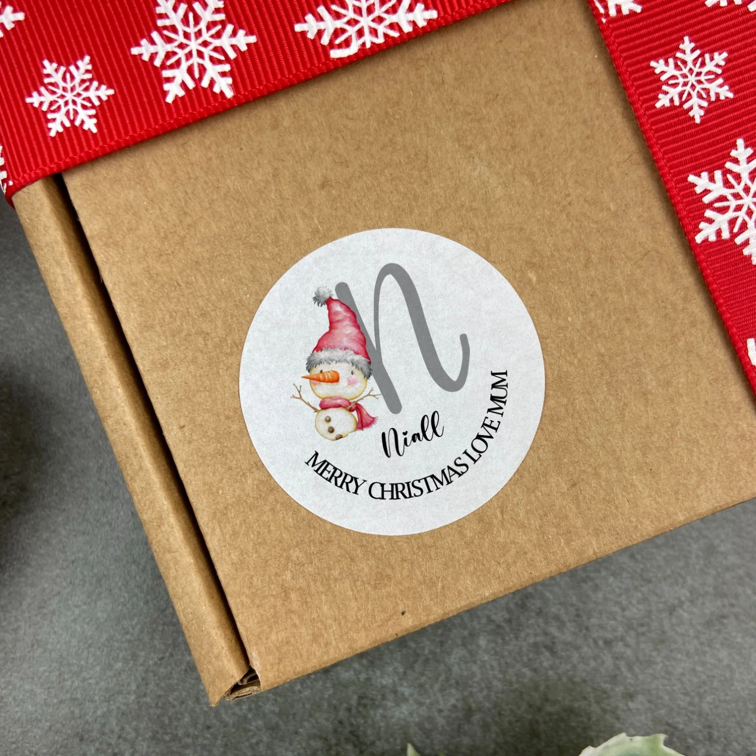 20 Personalised Snowgirl Stickers - Image 3