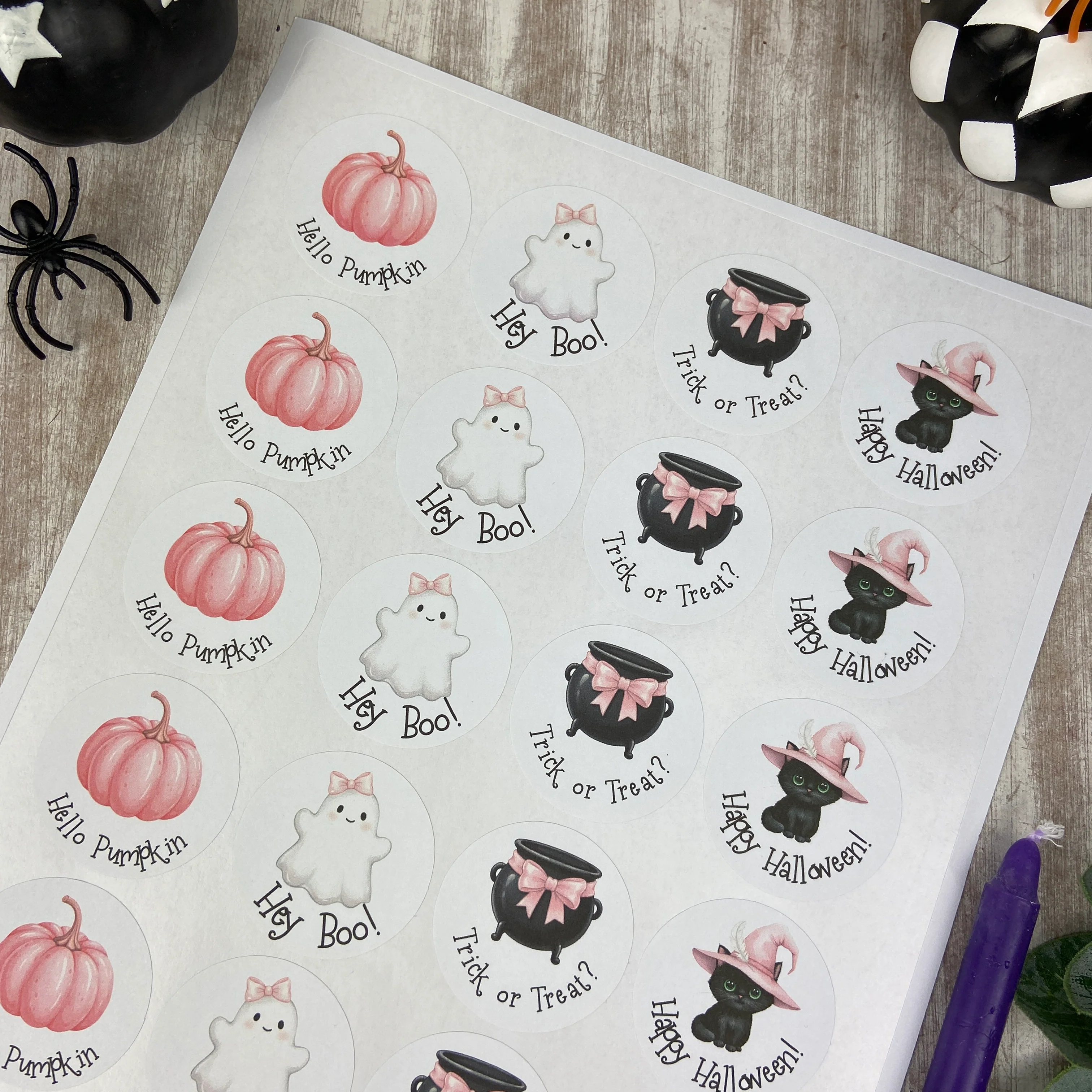 Pink Halloween Stickers - Image 10