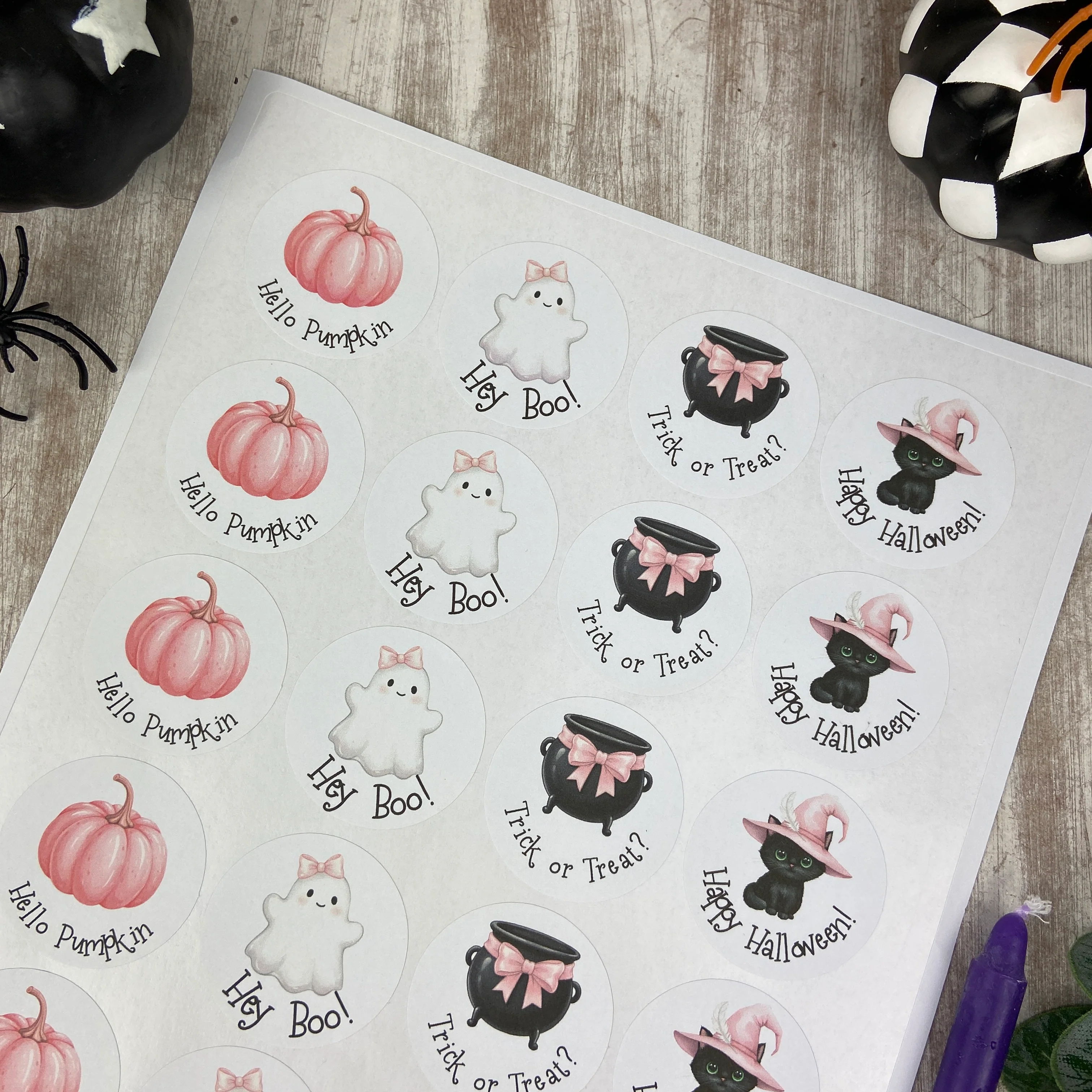 Pink Halloween Stickers - Image 7