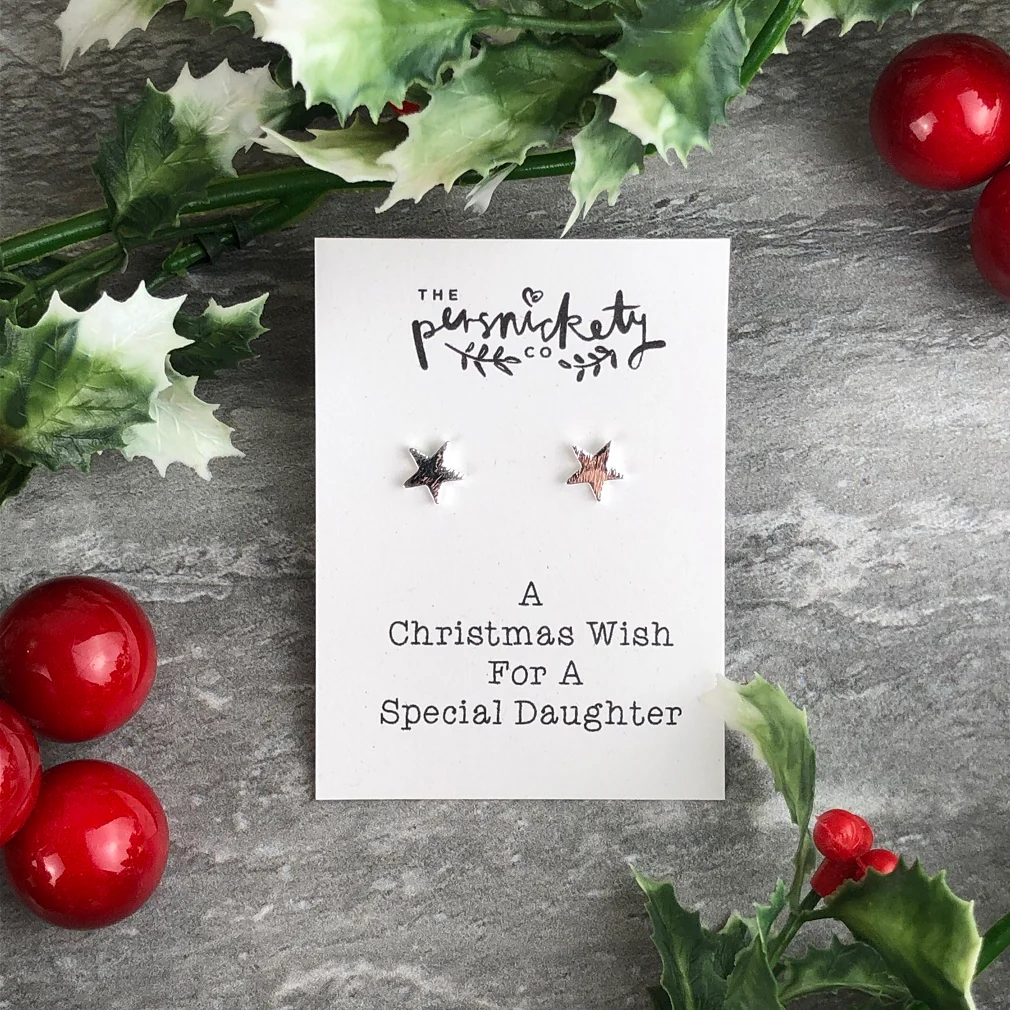 A Christmas Wish For A Special Daughter - Star Earrings - Image 4