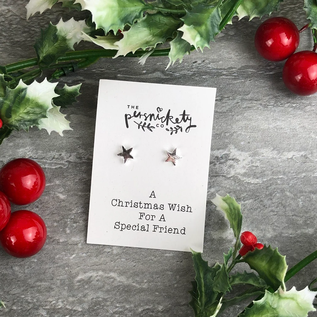 A Christmas Wish For A Special Friend - Star Earrings - Image 5