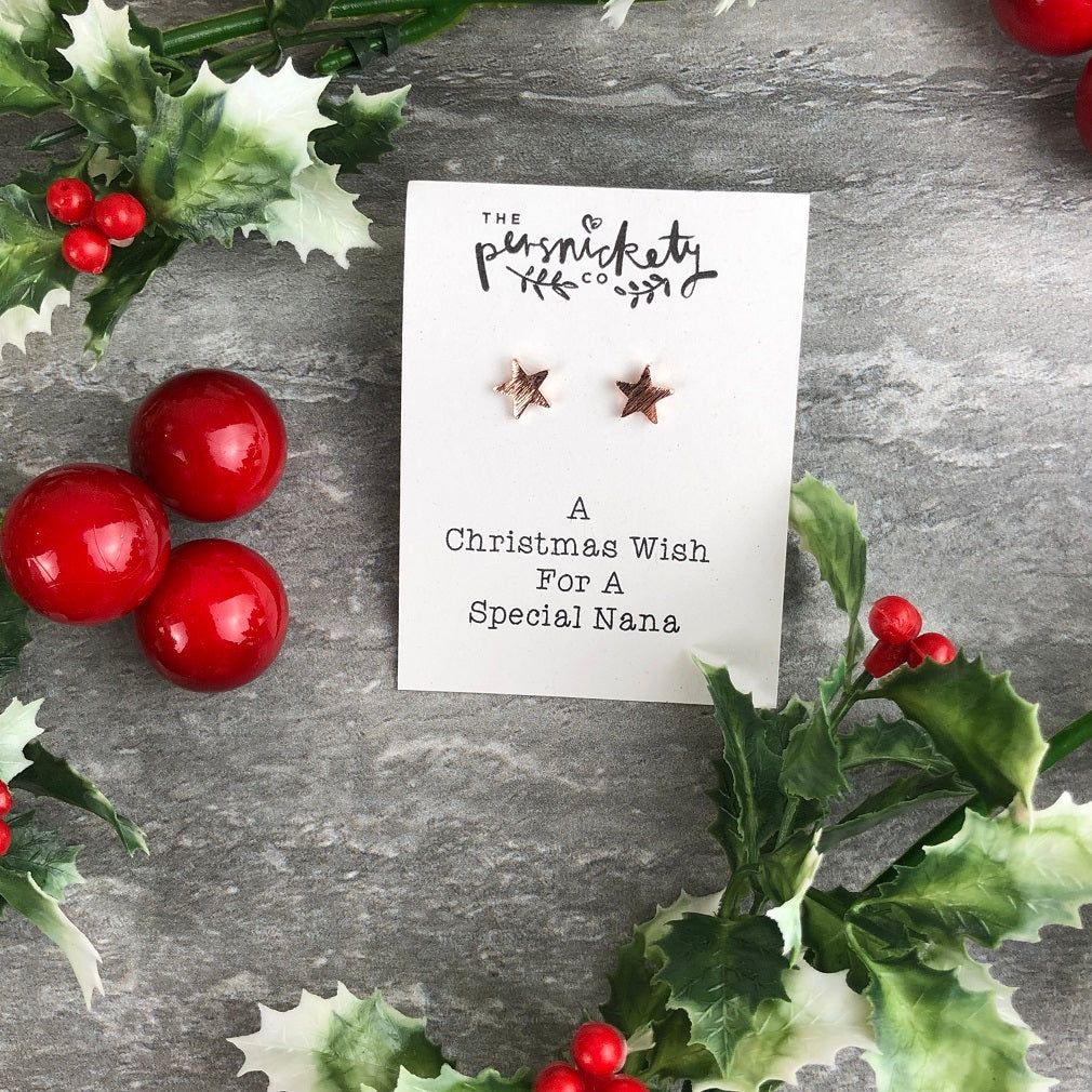 A Christmas Wish For A Special Nana - Star Earrings - Image 2