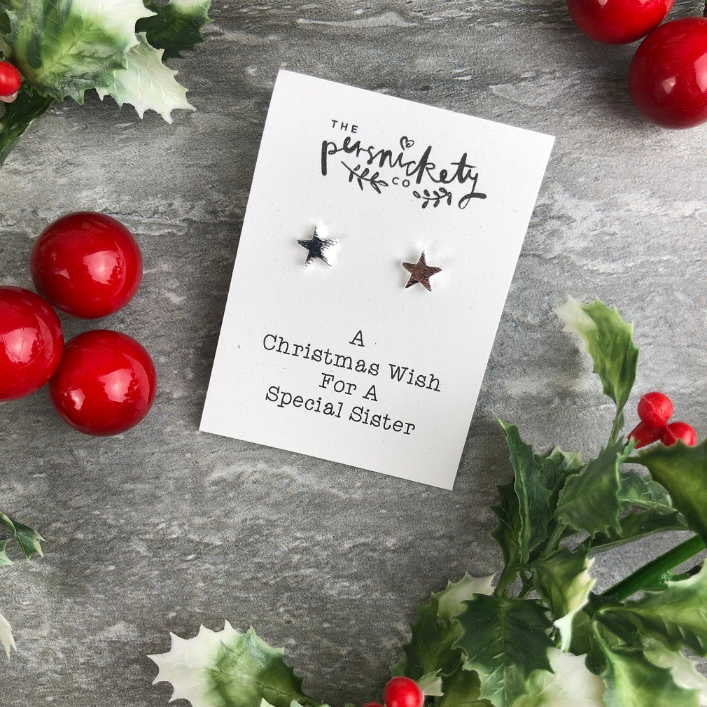 A Christmas Wish For A Special Sister - Star Earrings - Image 6