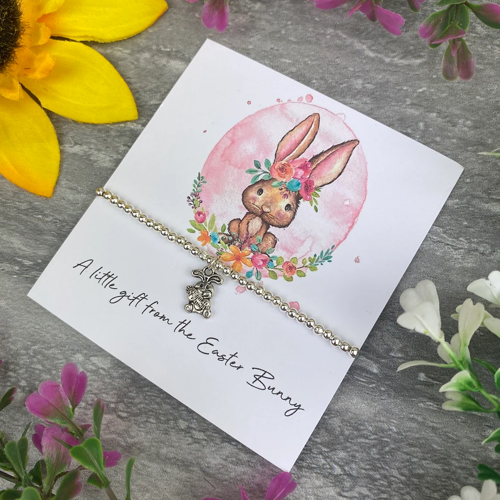 A little Gift From The Easter Bunny Floral Beaded Bracelet - Image 3