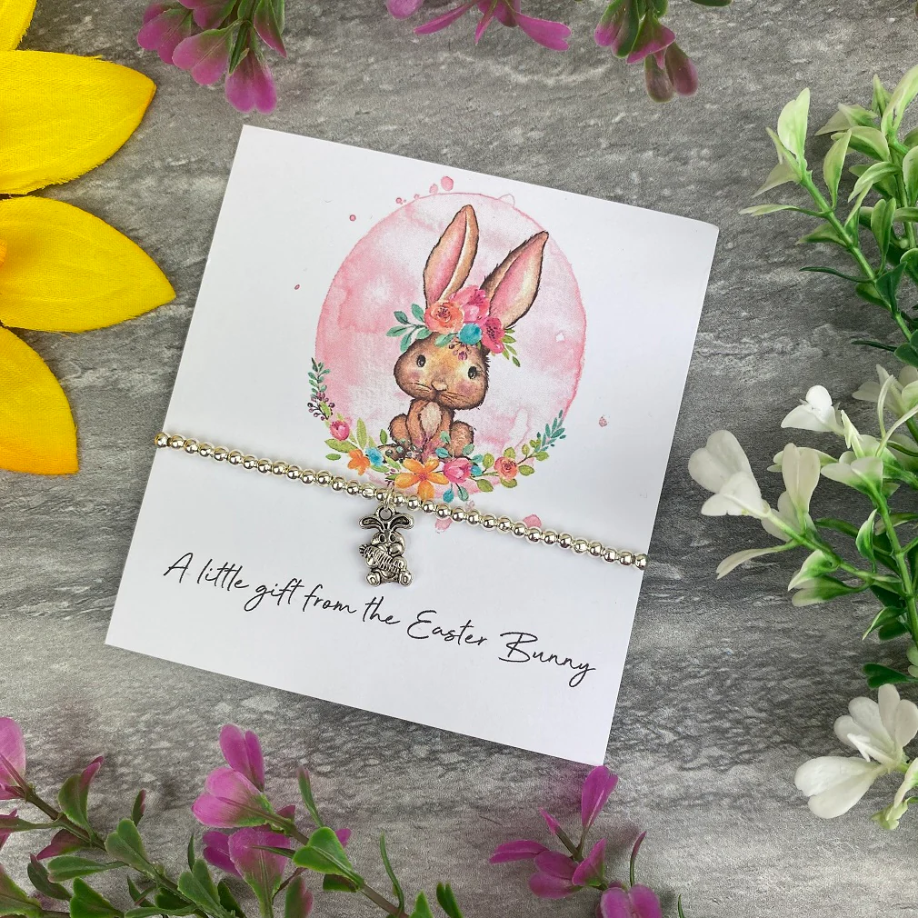 A little Gift From The Easter Bunny Floral Beaded Bracelet - Image 4