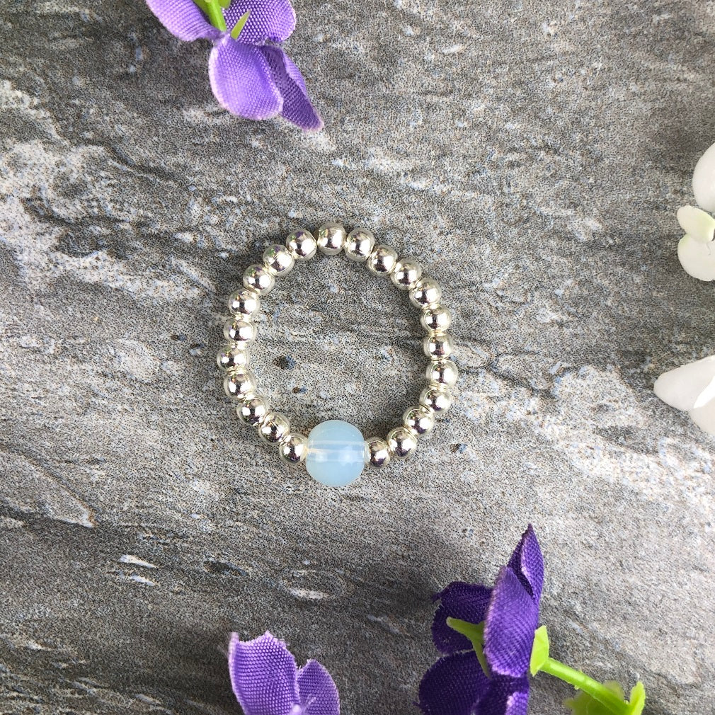 A Little Wish For Confidence - Opalite Stretch Ring - Image 4