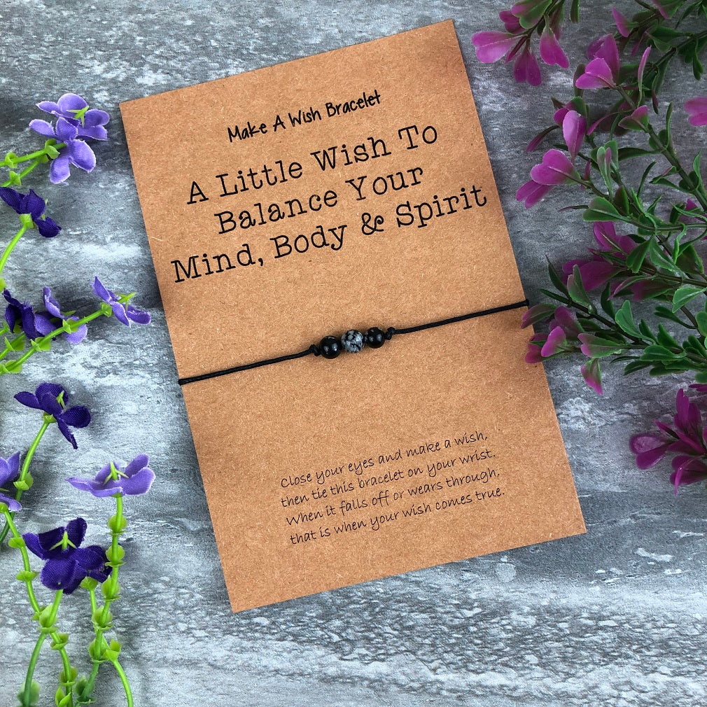 A Little Wish To Balance Your Mind, Body & Spirit - Snowflake Obsidian - Image 4