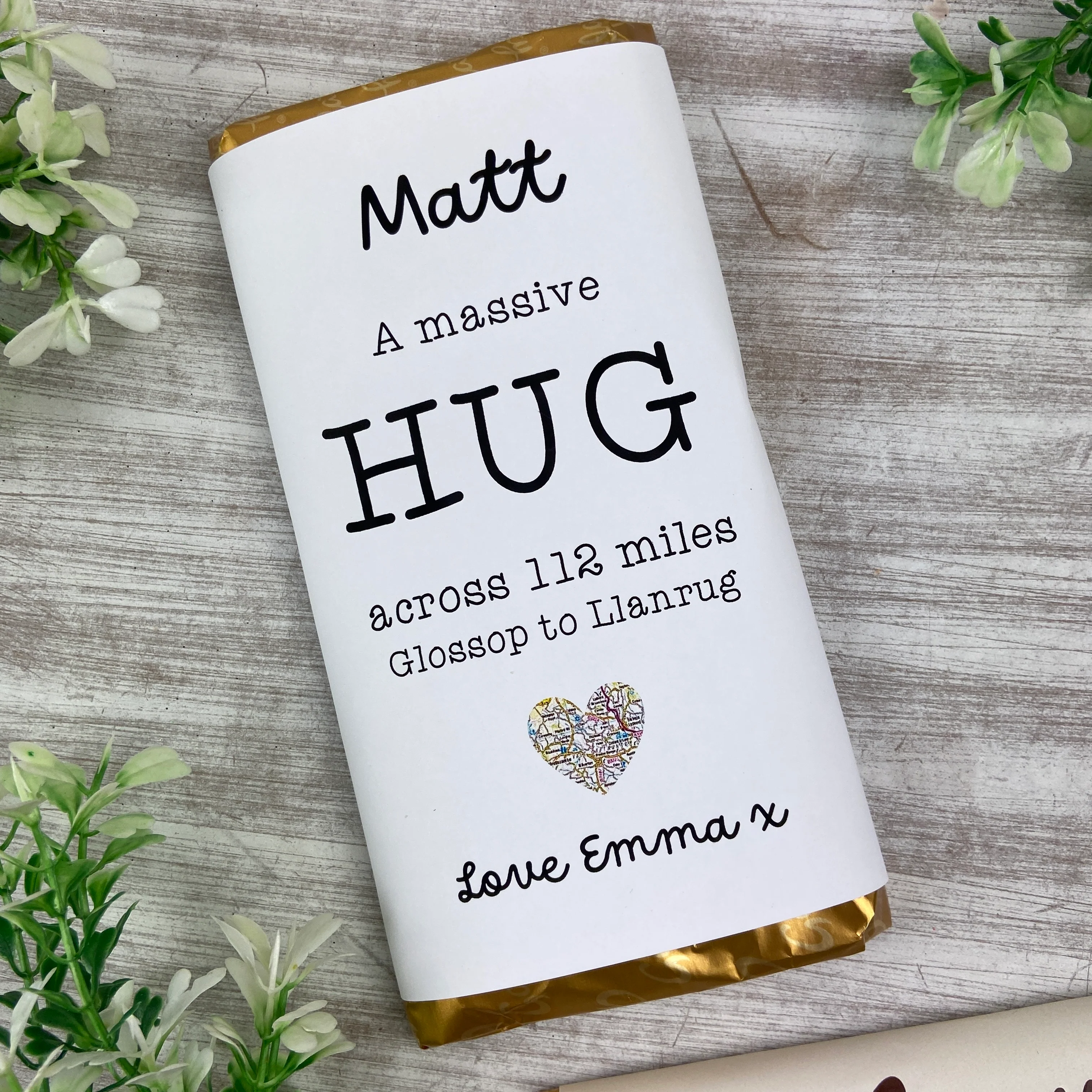 A Massive Hug - Personalised Across The Miles Chocolate Bar - Image 11