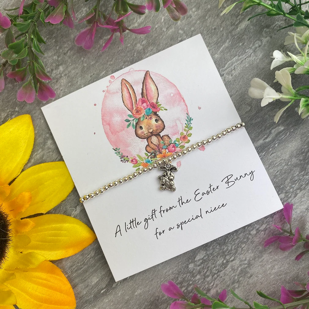 A Special Niece Easter Bunny Beaded Bracelet - Image 6