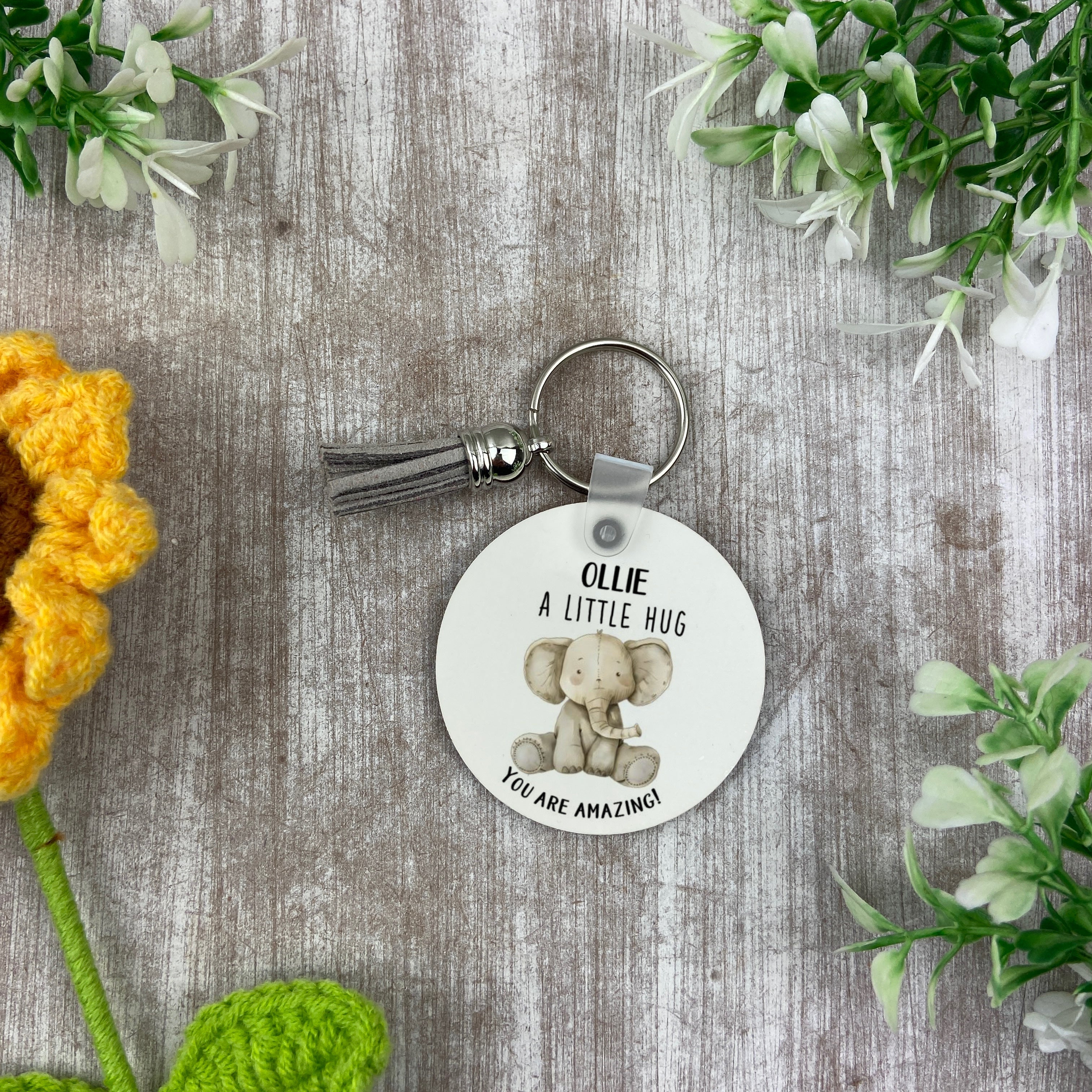 Back to School Pocket Hug Keyring  - Elephant - Image 2