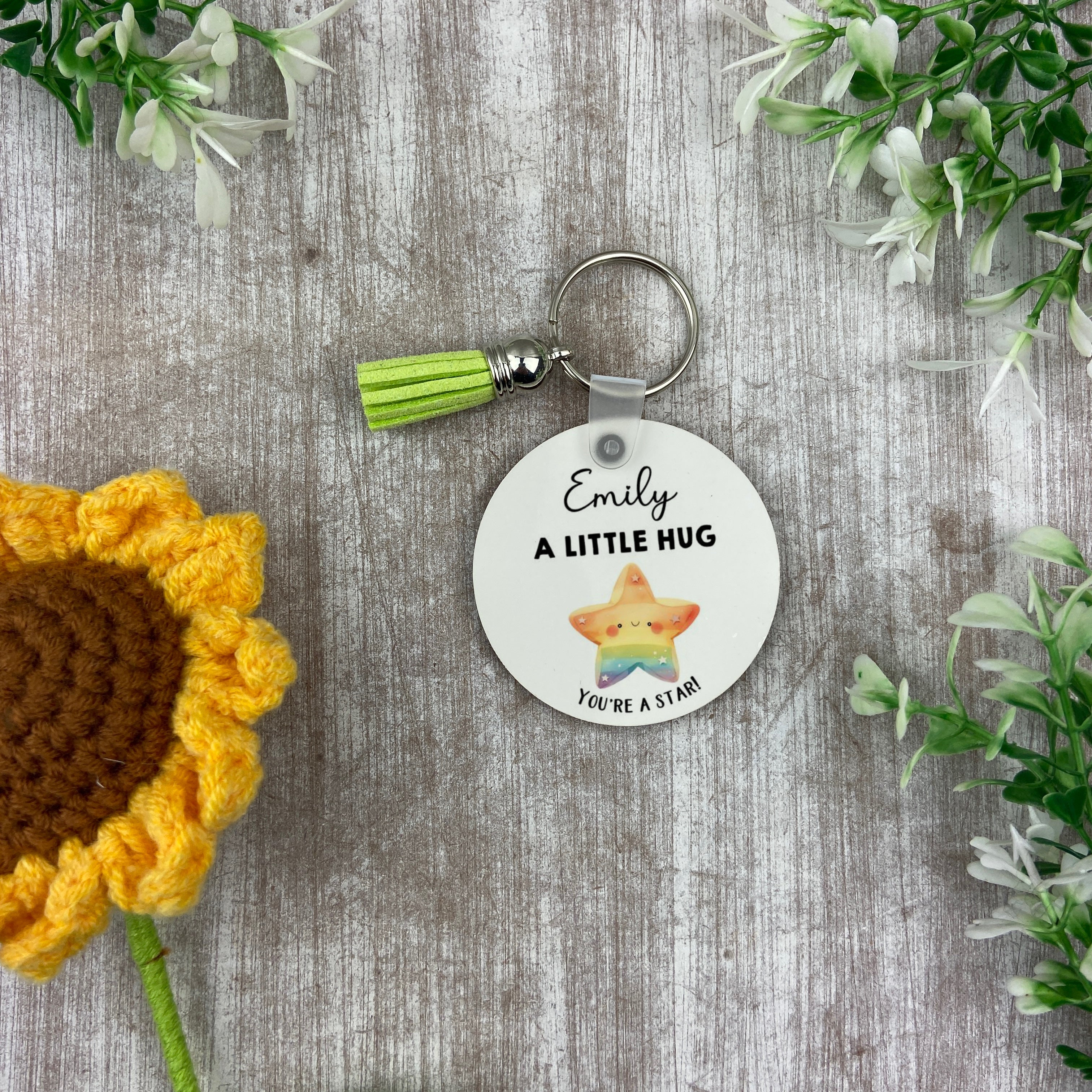 Back to School Pocket Hug Keyring  - Star - Image 2