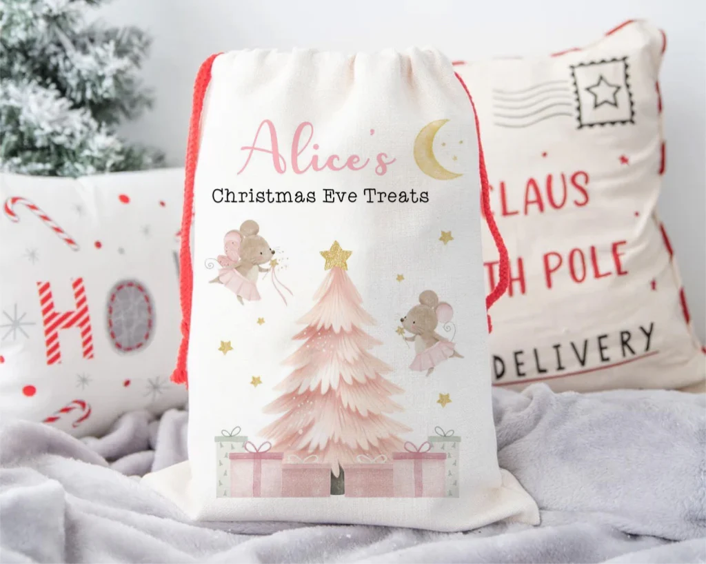 Ballerina Fairy Mouse Personalised Santa Sack - Image 6
