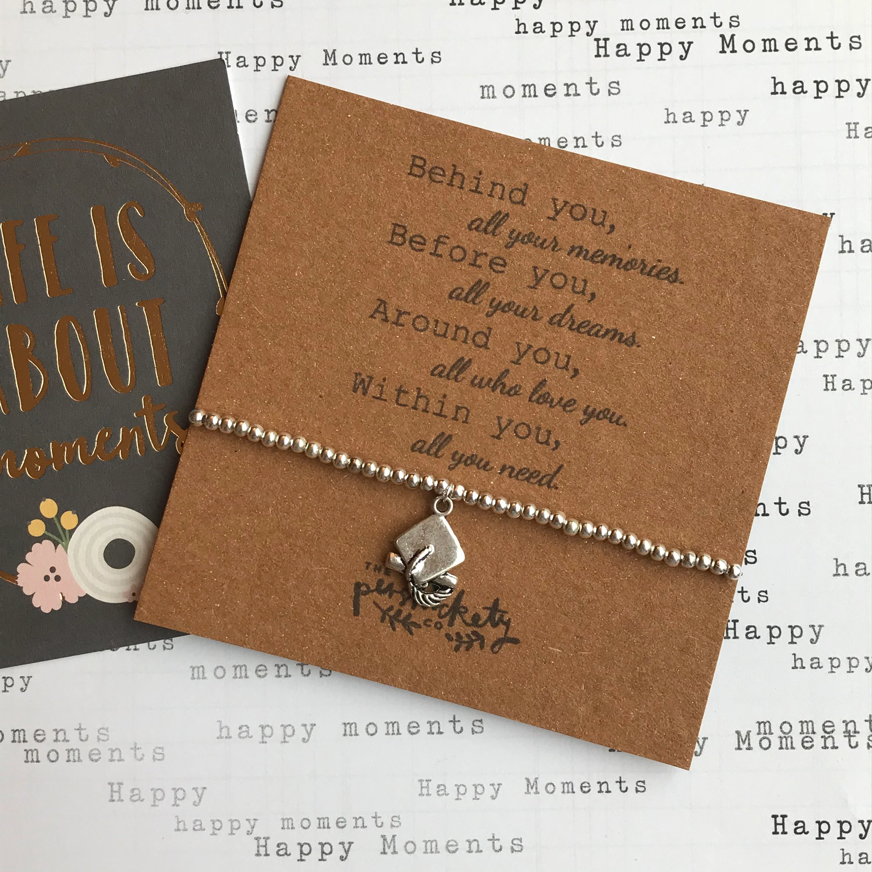 Beaded Charm Bracelet - Behind You All Your Memories - Image 3