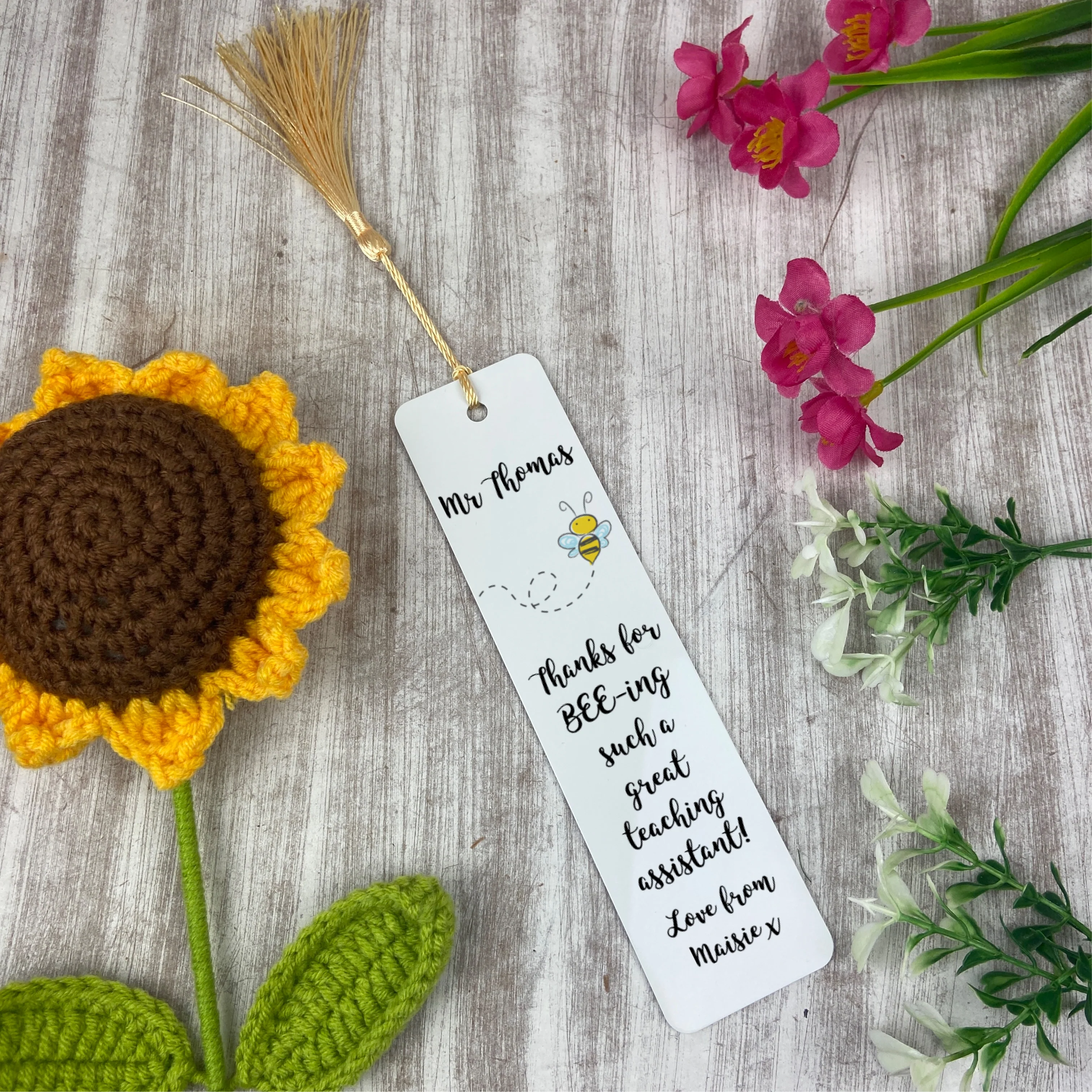 Bee Personalised Teacher Bookmark - Image 3