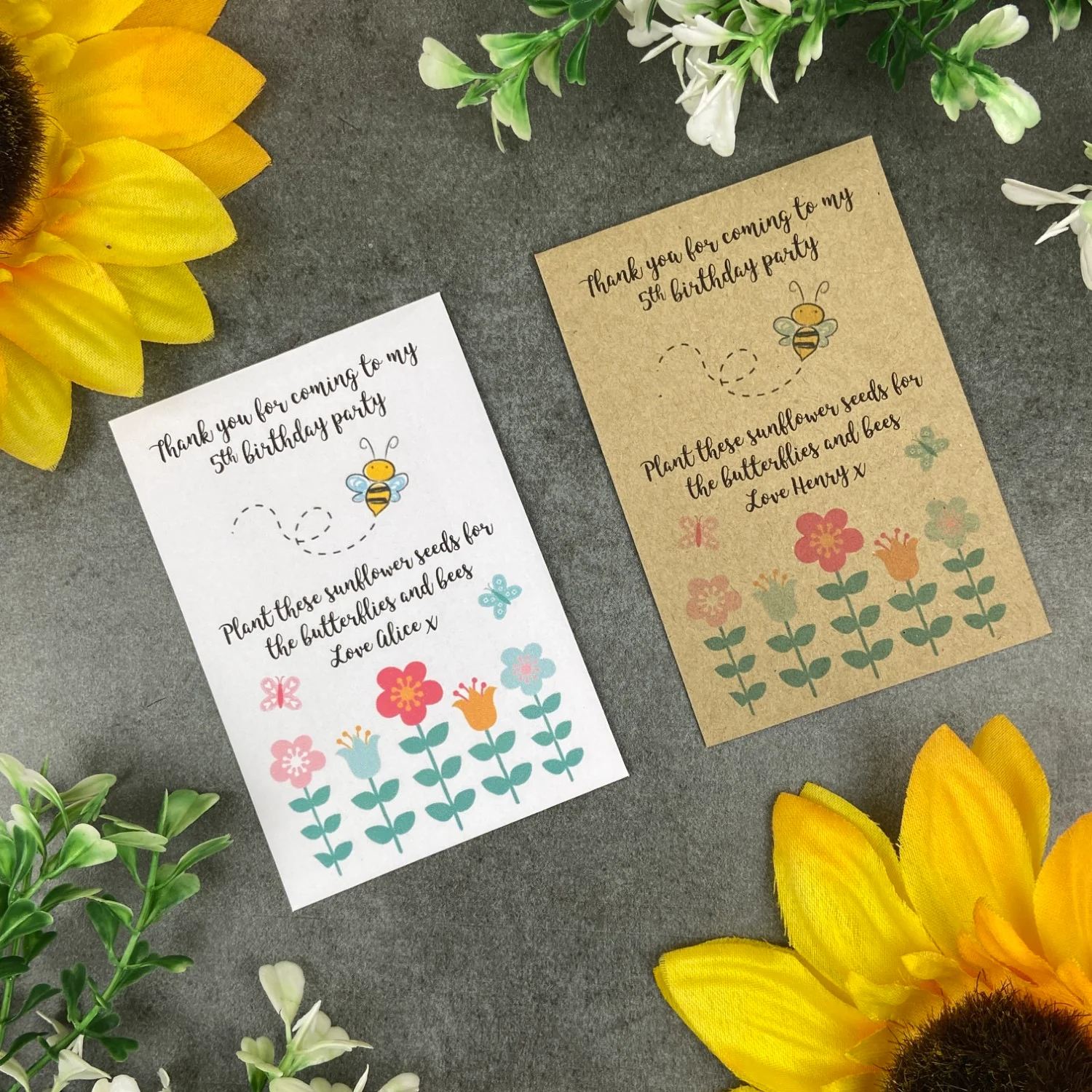 Bee Sunflower Seed Packets