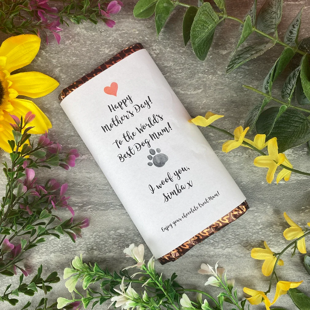 Best Dog Mum Mothers Day Personalised Chocolate Bar - Image 8