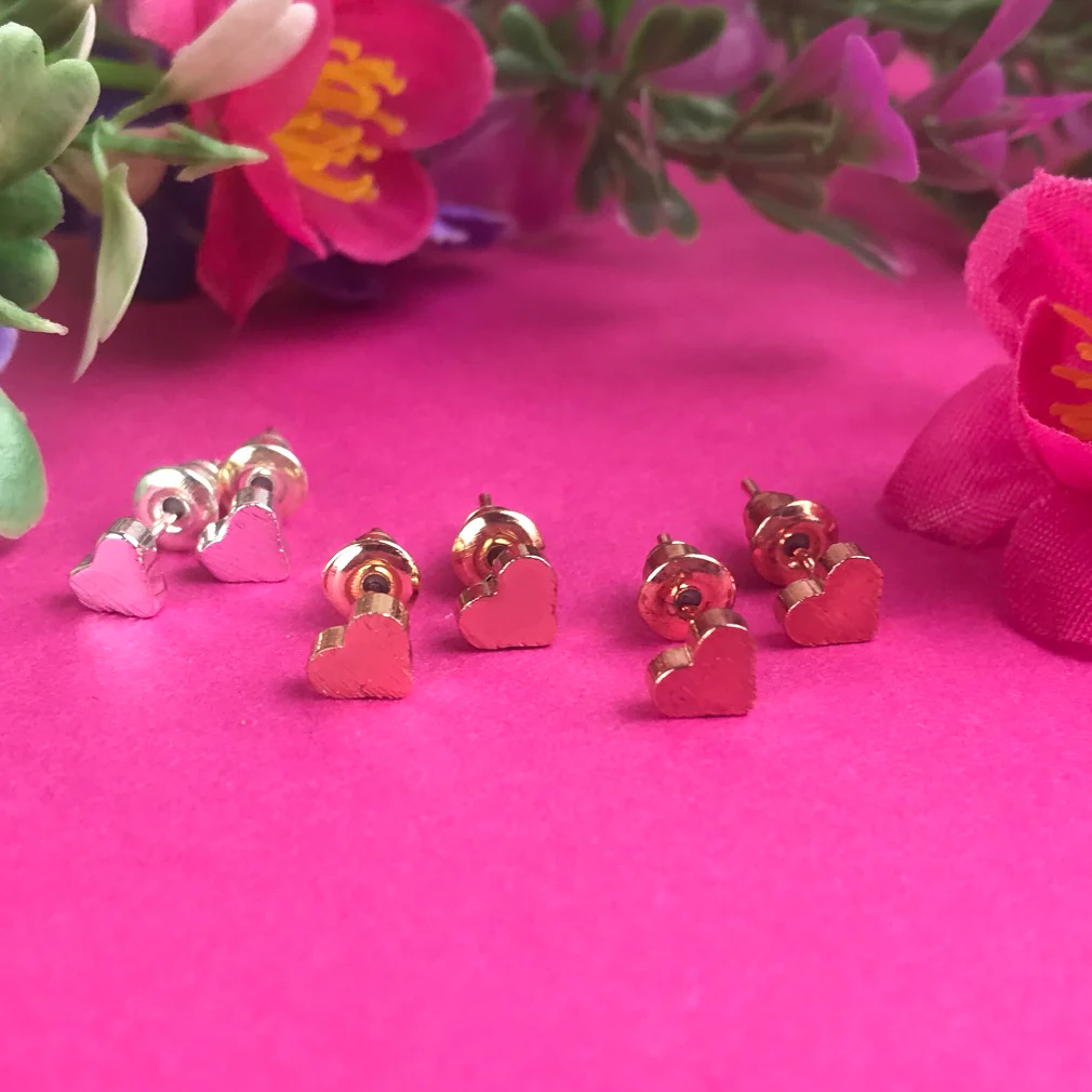 Besties Forever - Heart Earrings- Silver/Gold/Rose Gold - Image 7