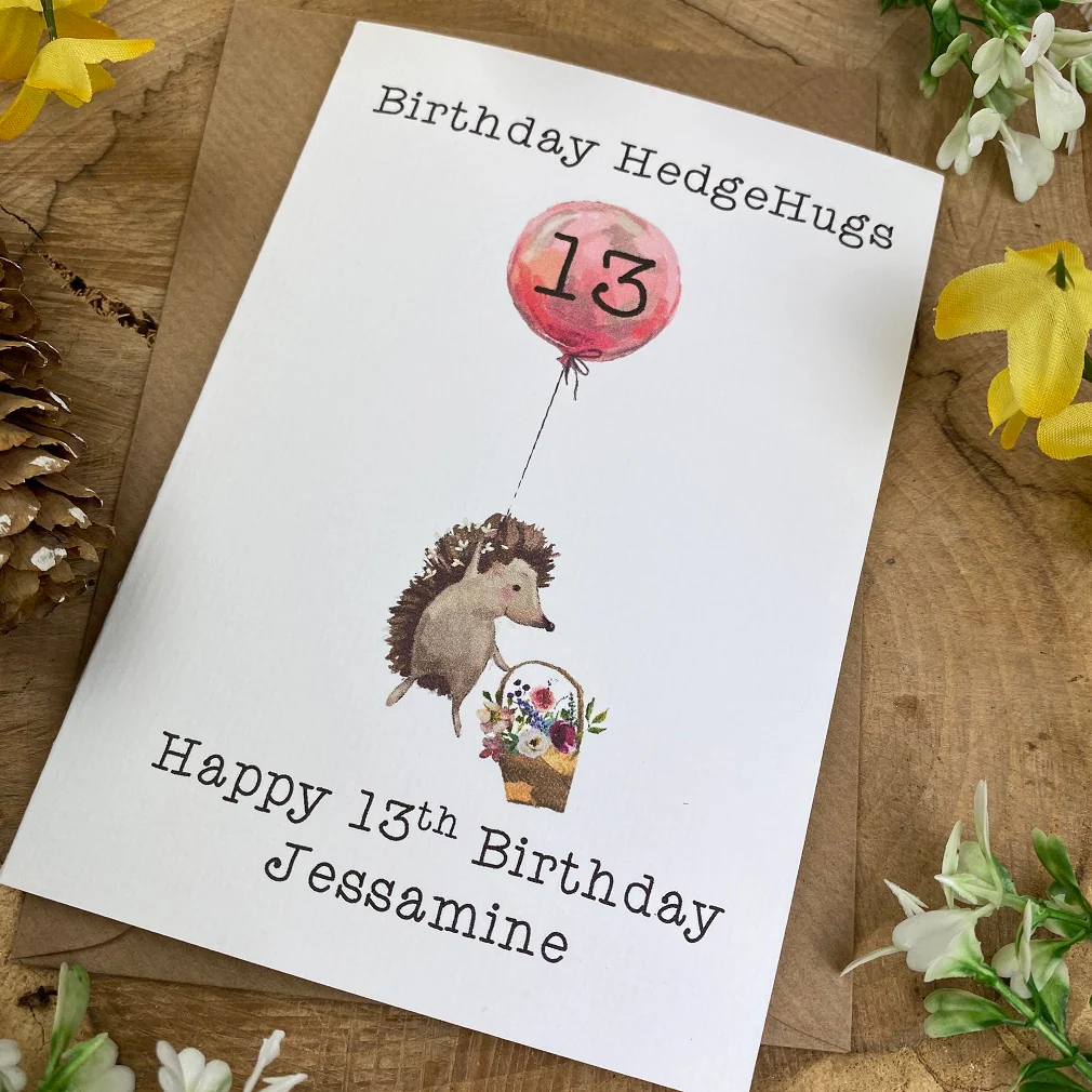 Birthday Hedgehugs - Personalised Card - Image 5