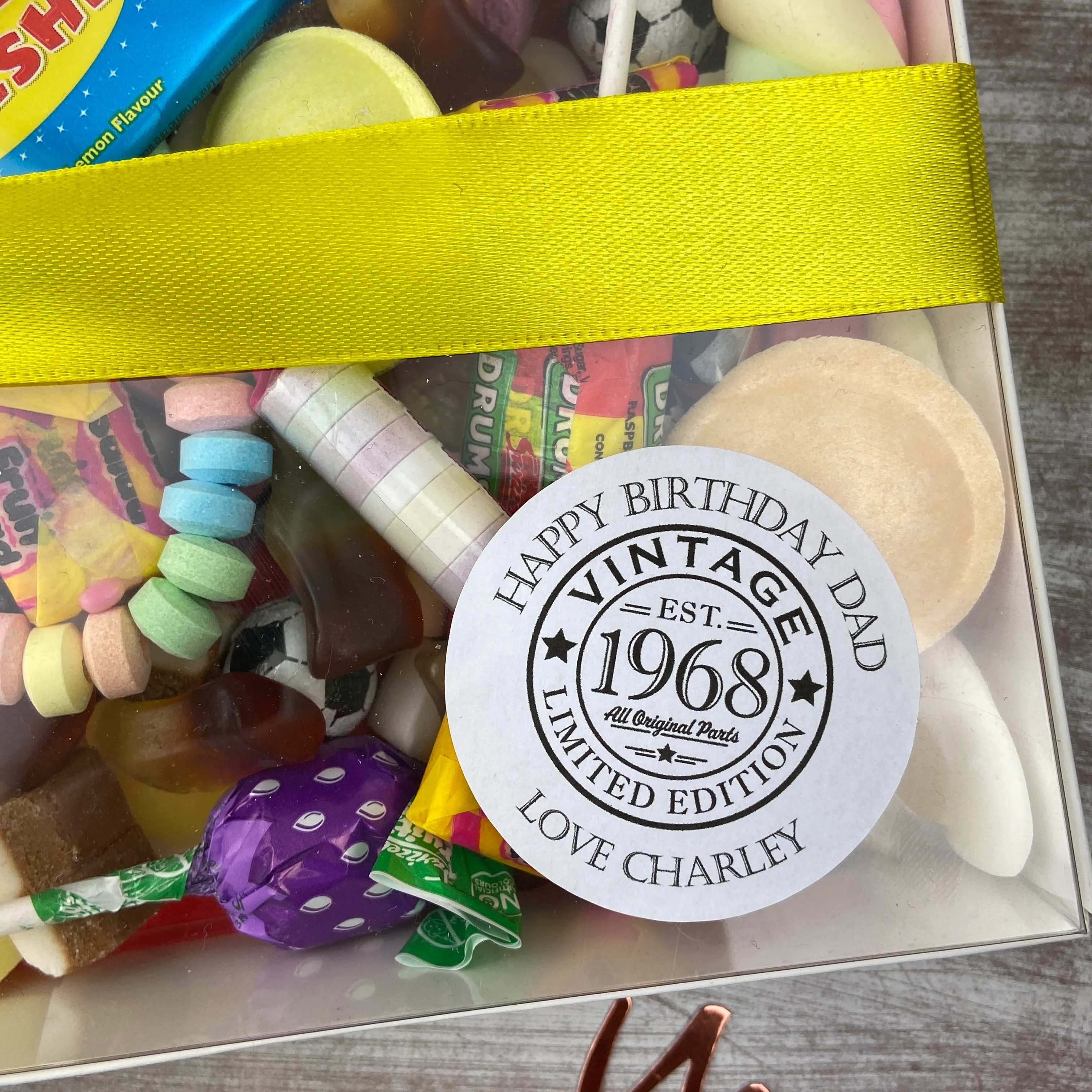 Retro Birthday Personalised Sweet Box - Image 2