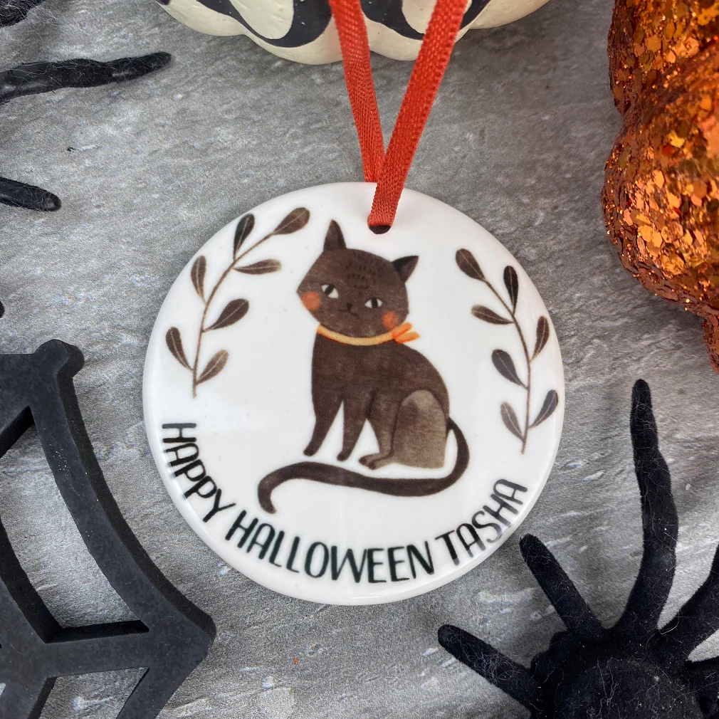 Black Cat Halloween Hanging Decoration - Image 4