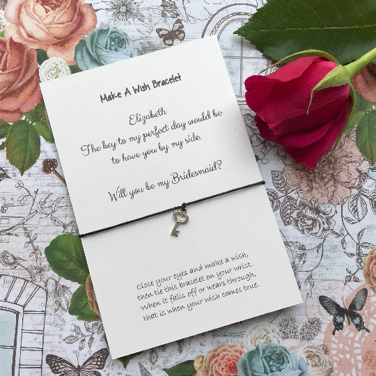 Bridesmaid Proposal - The Key To My Perfect Day... Wish Bracelet - Image 9