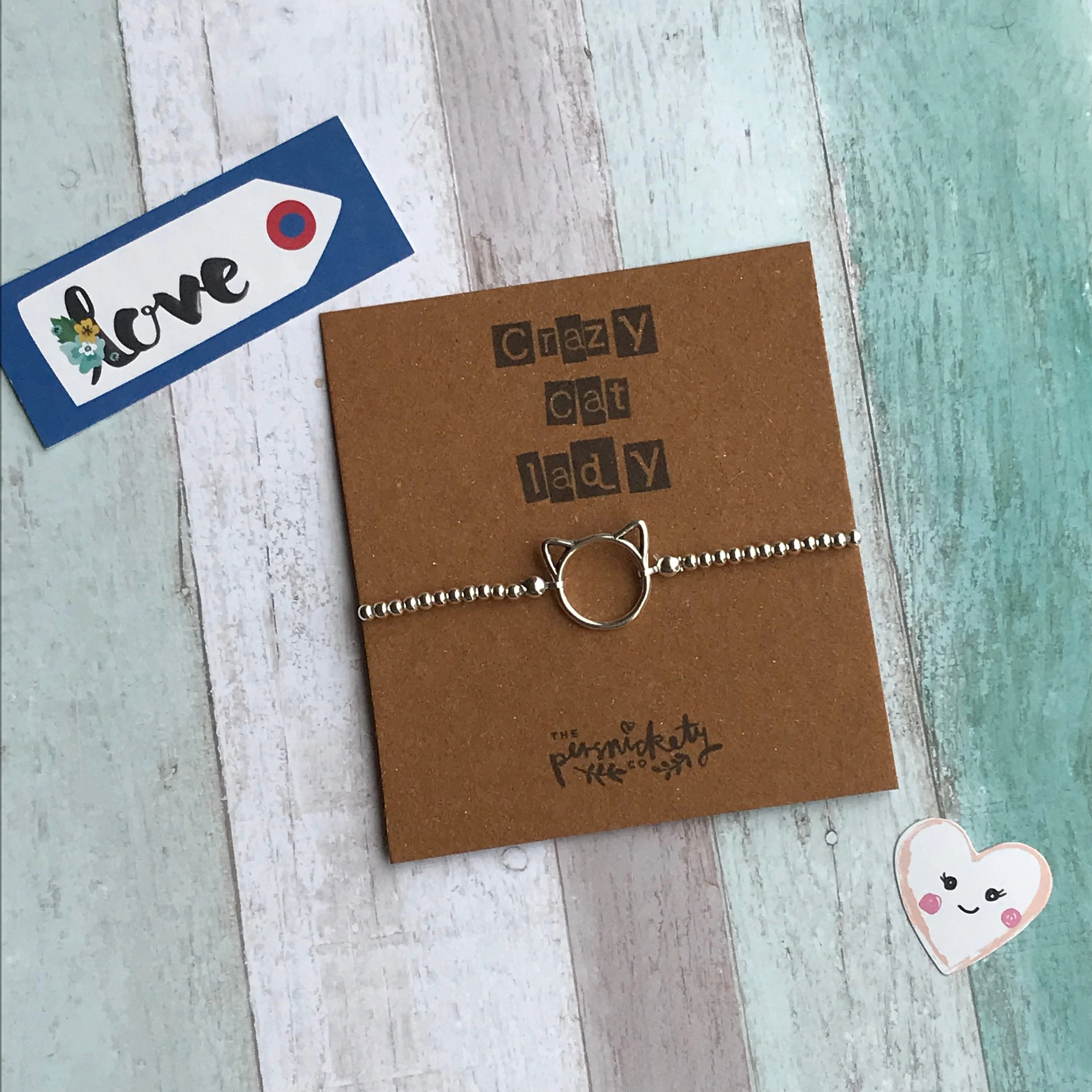 Charm Bracelet, Beaded Bracelet, Cat Bracelet, Cat, Crazy Cat Lady, Gift For Cat Lover, Cat Lover Gift, Cat Charm, Cat Jewe