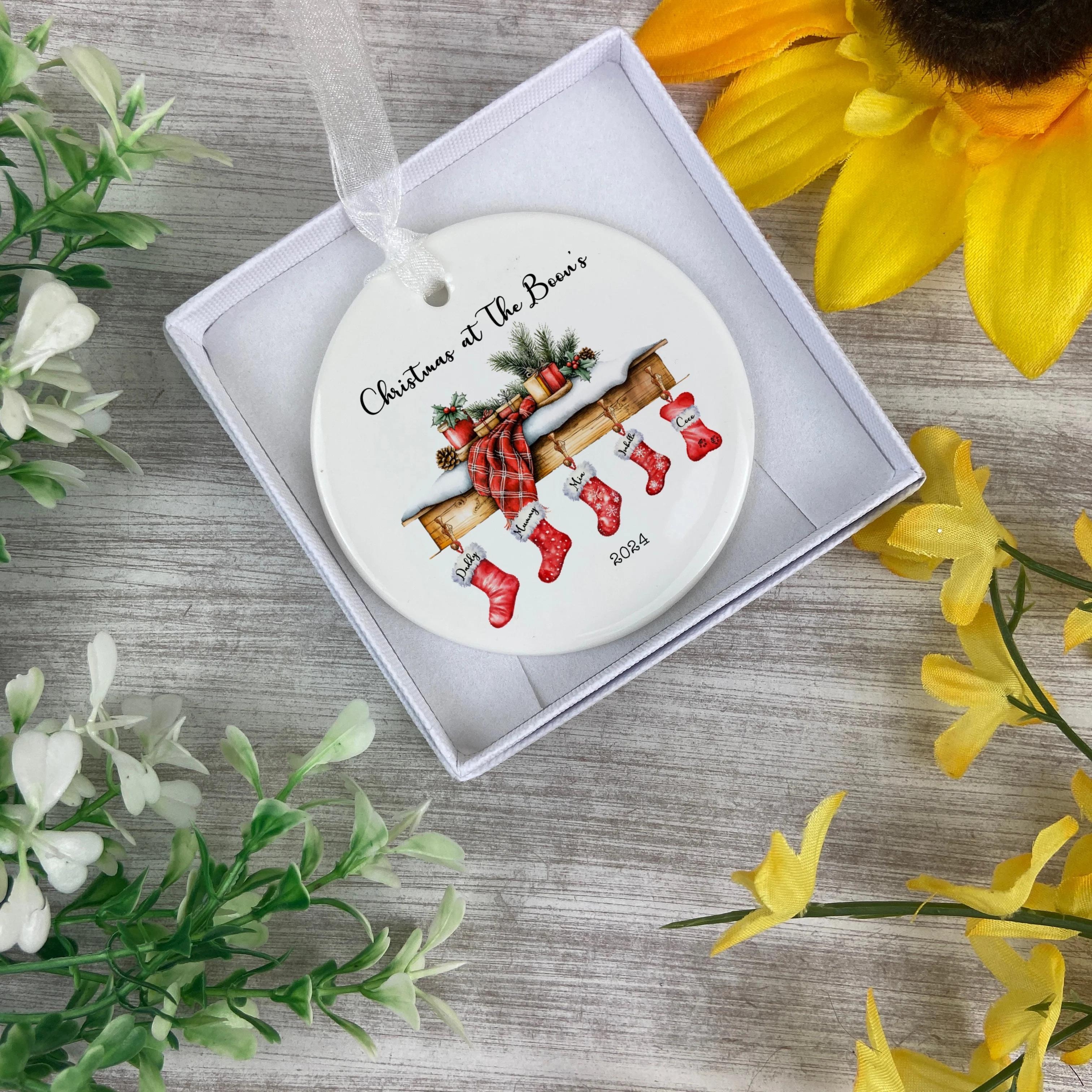 Christmas At The Personalised Family Christmas Ornament - Image 2