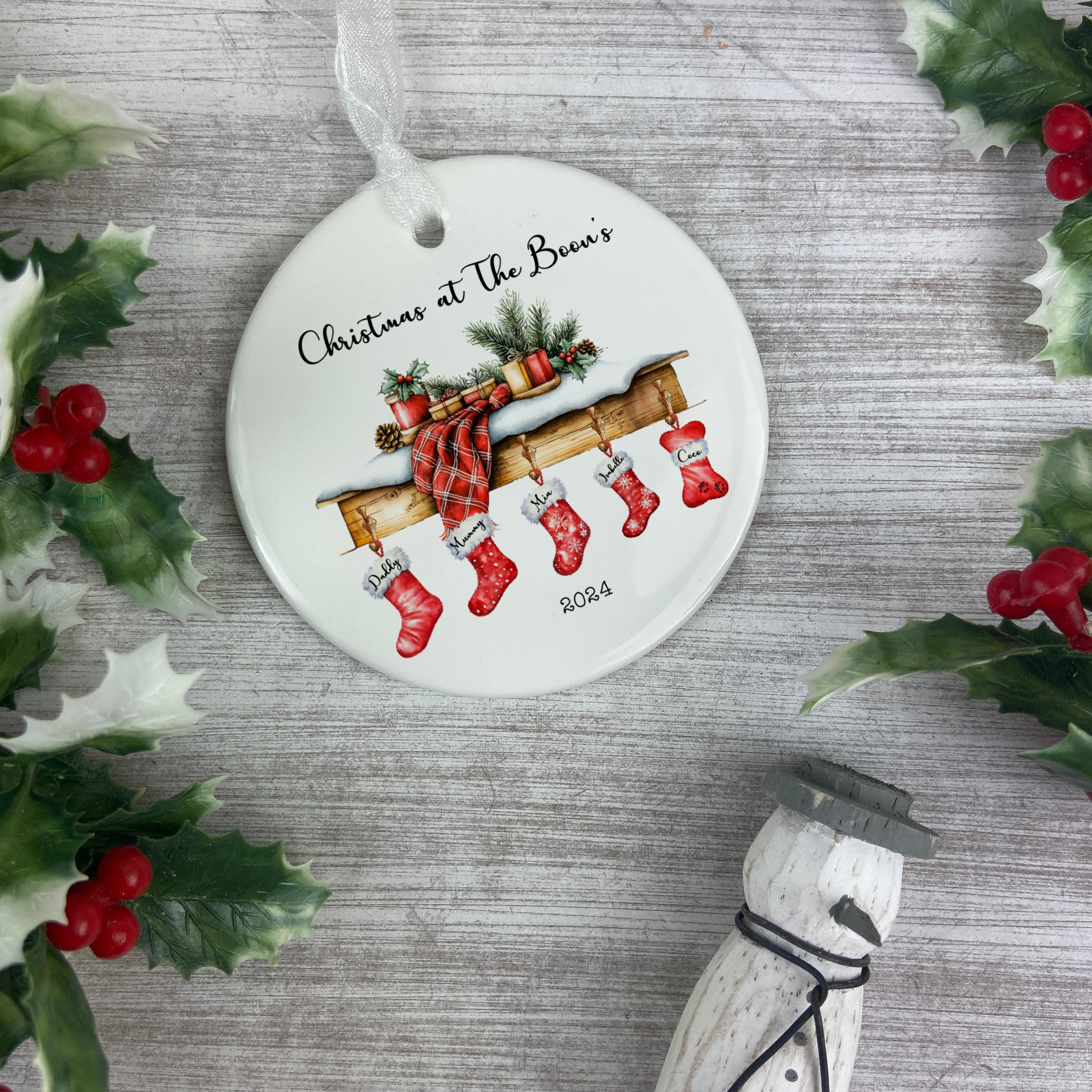 Christmas At The Personalised Family Christmas Ornament - Image 3