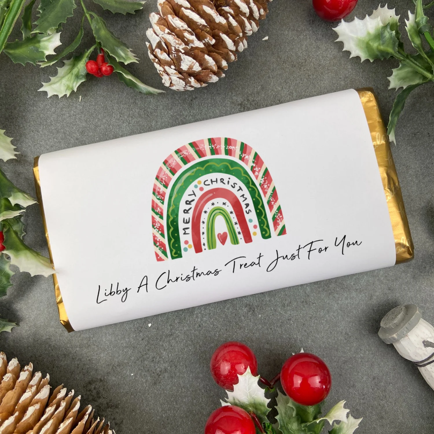 Christmas Chocolate Bar - Merry Christmas Rainbow - Image 4