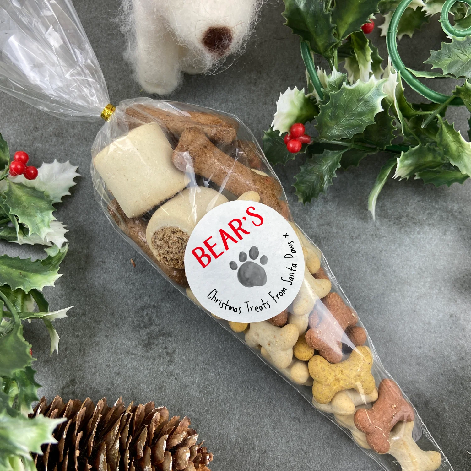 Christmas Dog Treat Cone