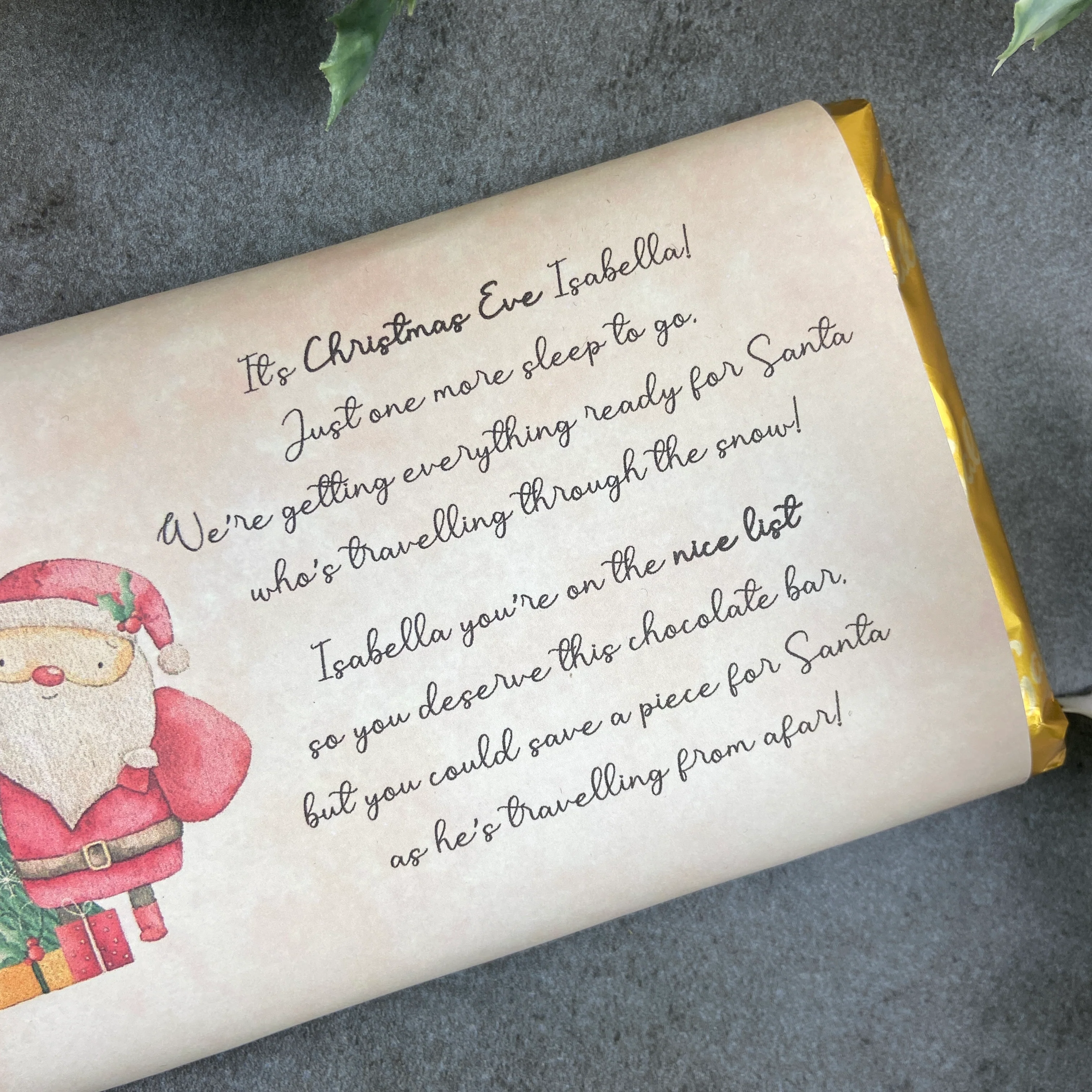 Christmas Eve Personalised Chocolate Bar - Image 5