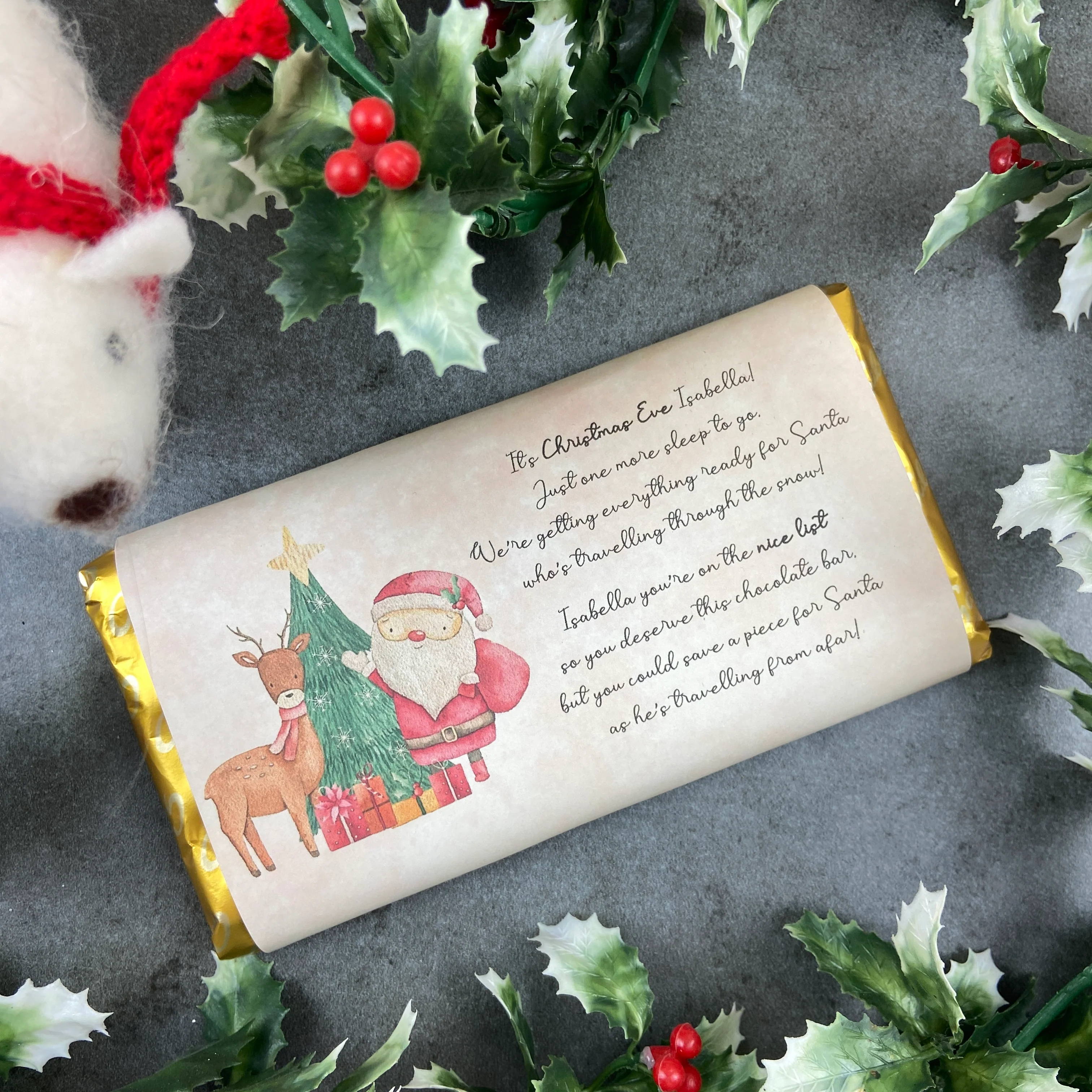 Christmas Eve Personalised Chocolate Bar - Image 7