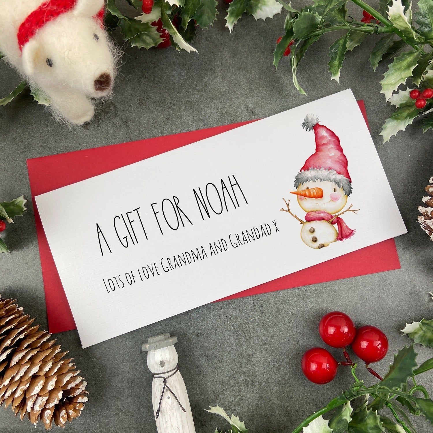 Christmas Money Wallet - Snowboy