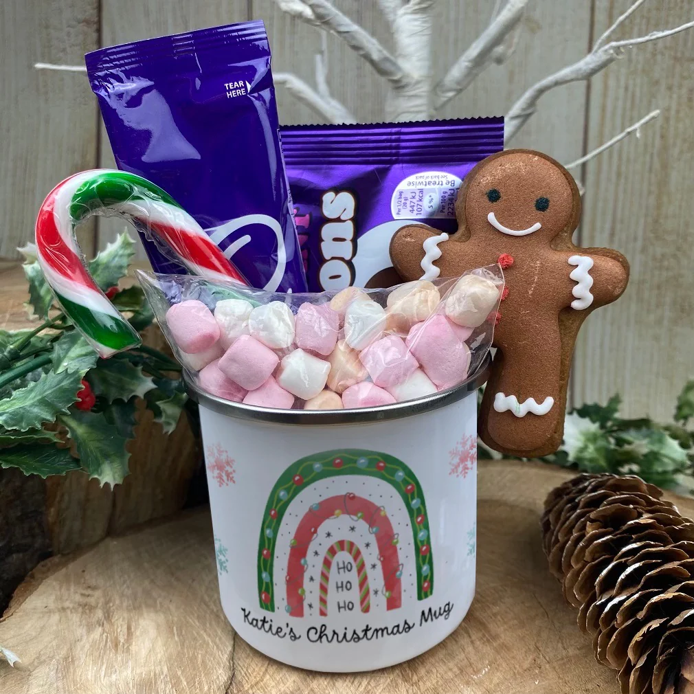 Christmas Rainbow Personalised Mug