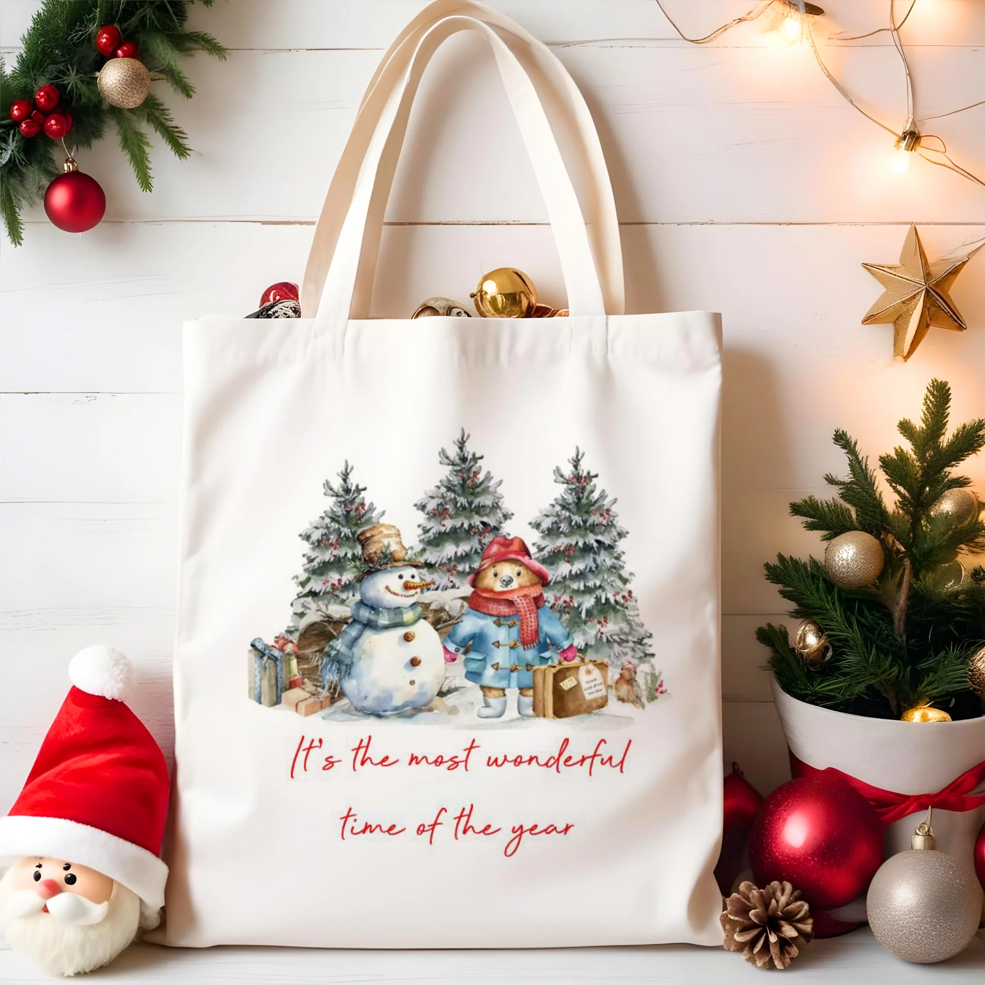 Christmas Tote Bag  - Bear