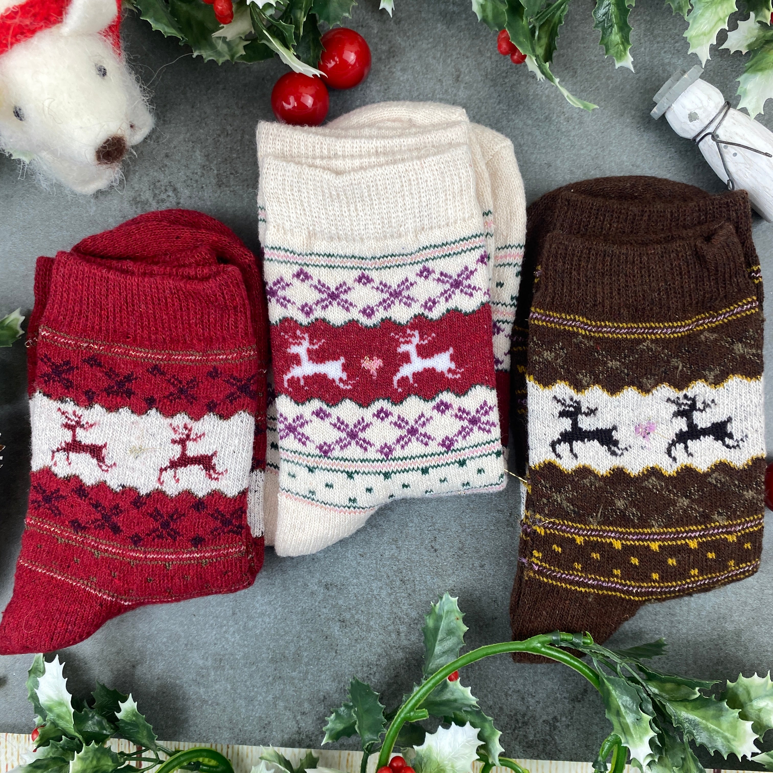 Fair Isle Style Special Friend Christmas Sock - Image 3