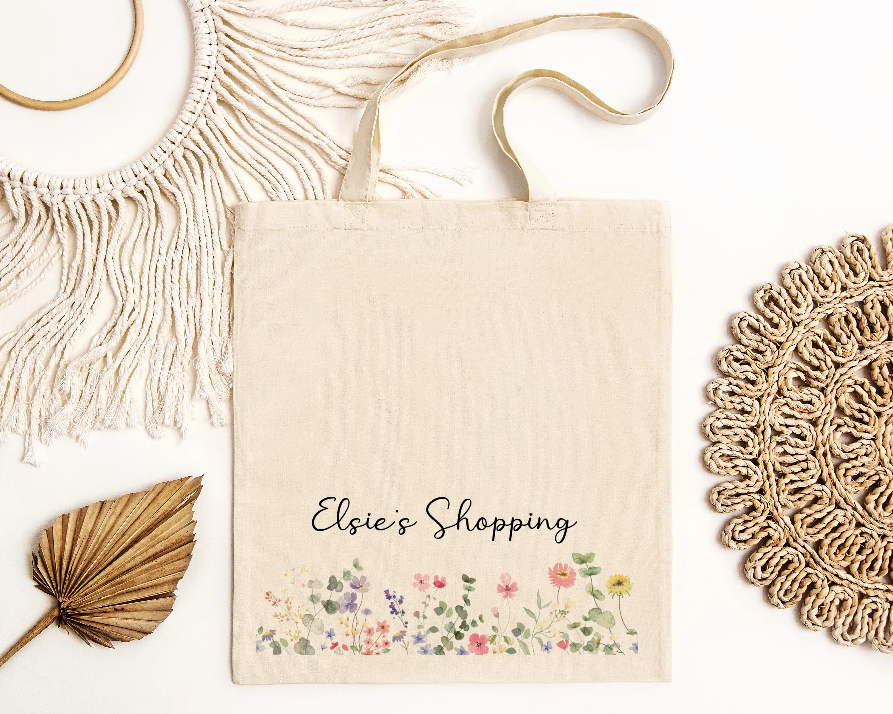 Personalised Floral Tote Bag - Image 2