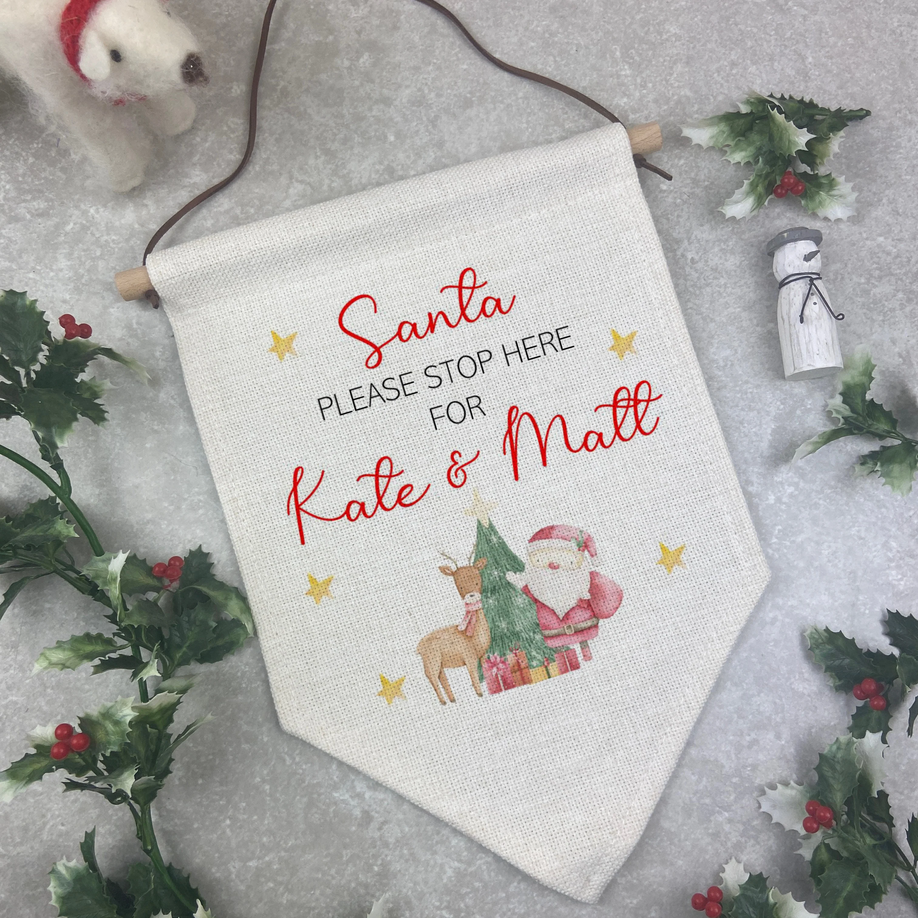 Personalised Santa Stop Here Sign - Father Christmas - Image 2