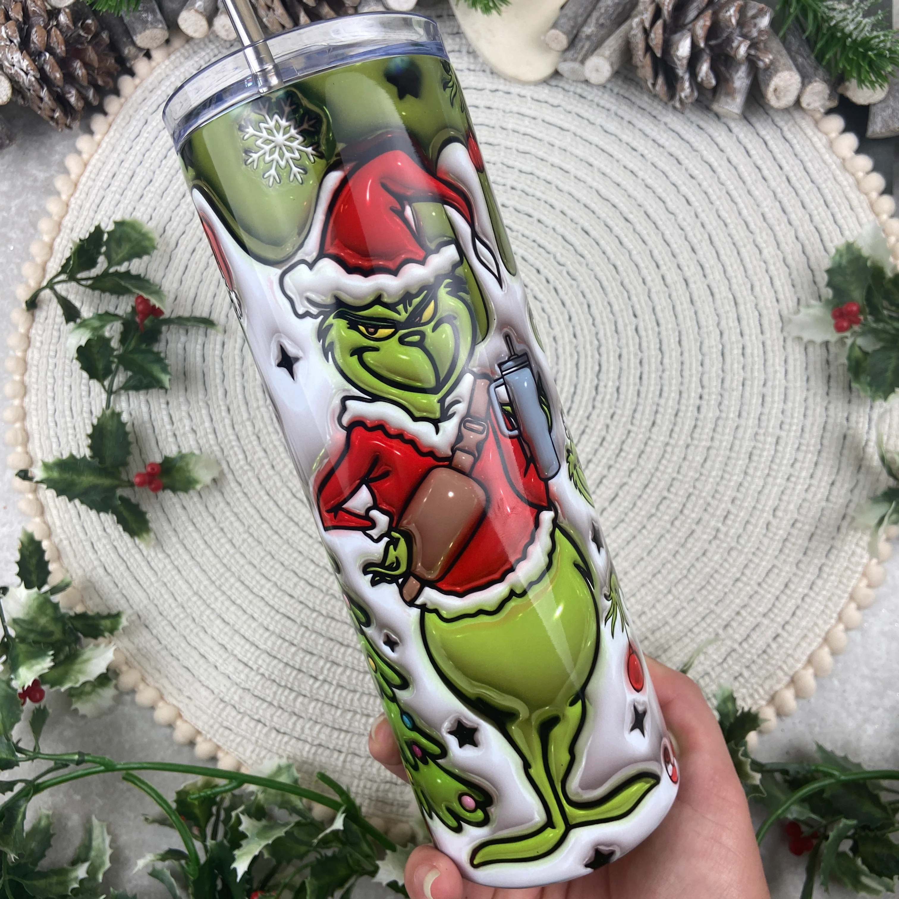 Grinch Christmas Tumbler - Image 8