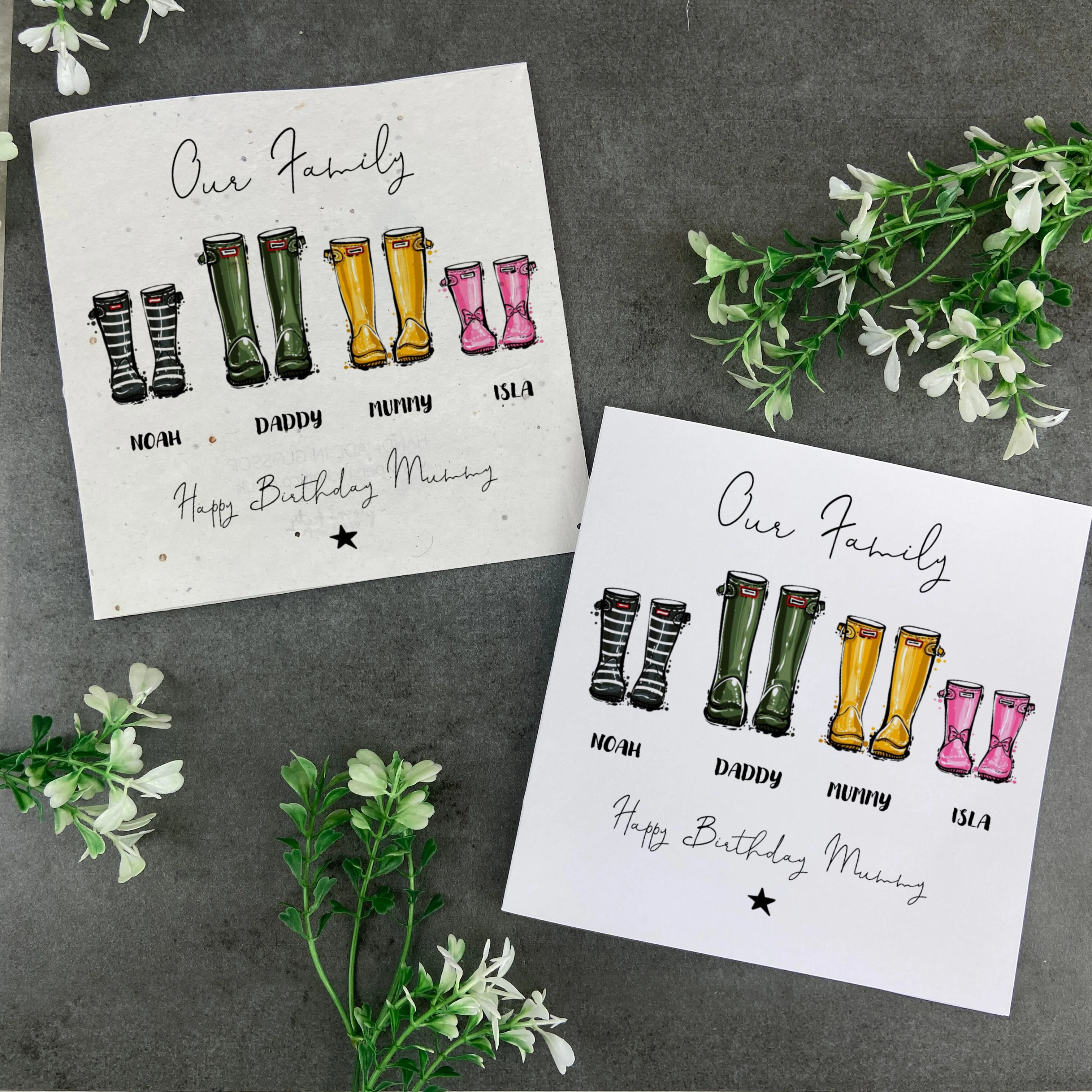 Wellie Family Happy Birthday card - Image 4