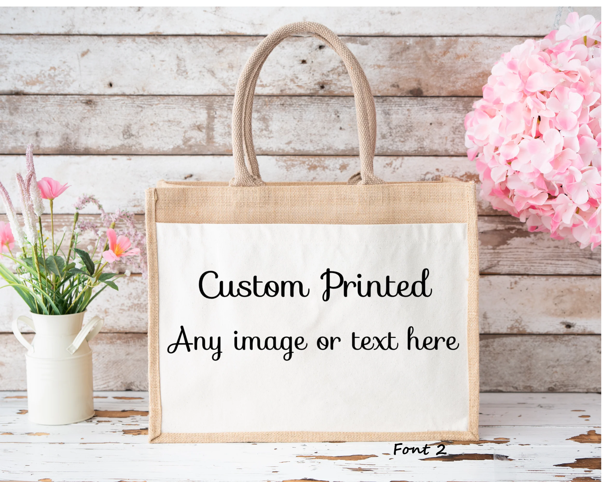 Custom Printed Jute Bag - Image 3