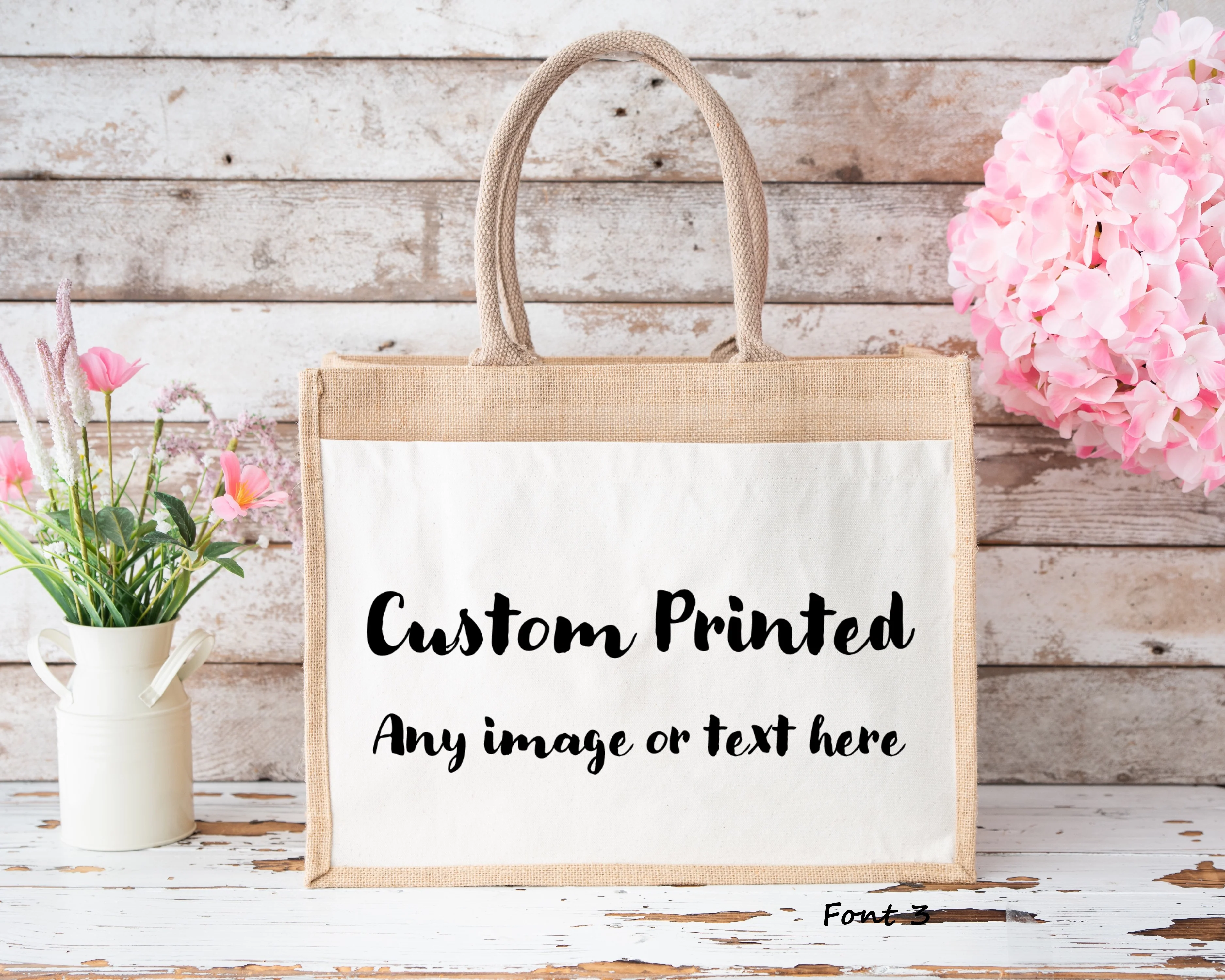Custom Printed Jute Bag - Image 4