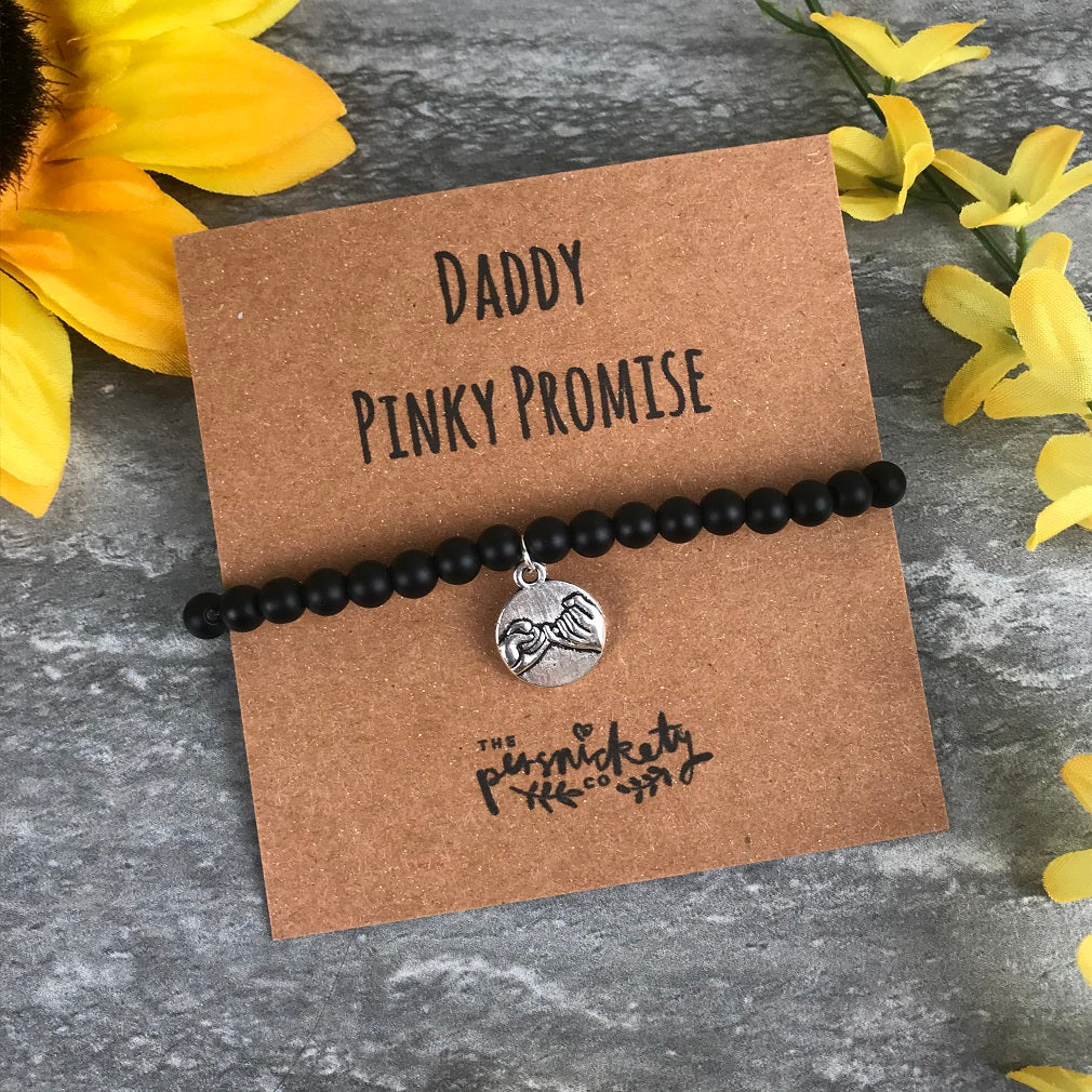 Daddy Pinky Promise Black Onyx Bracelet