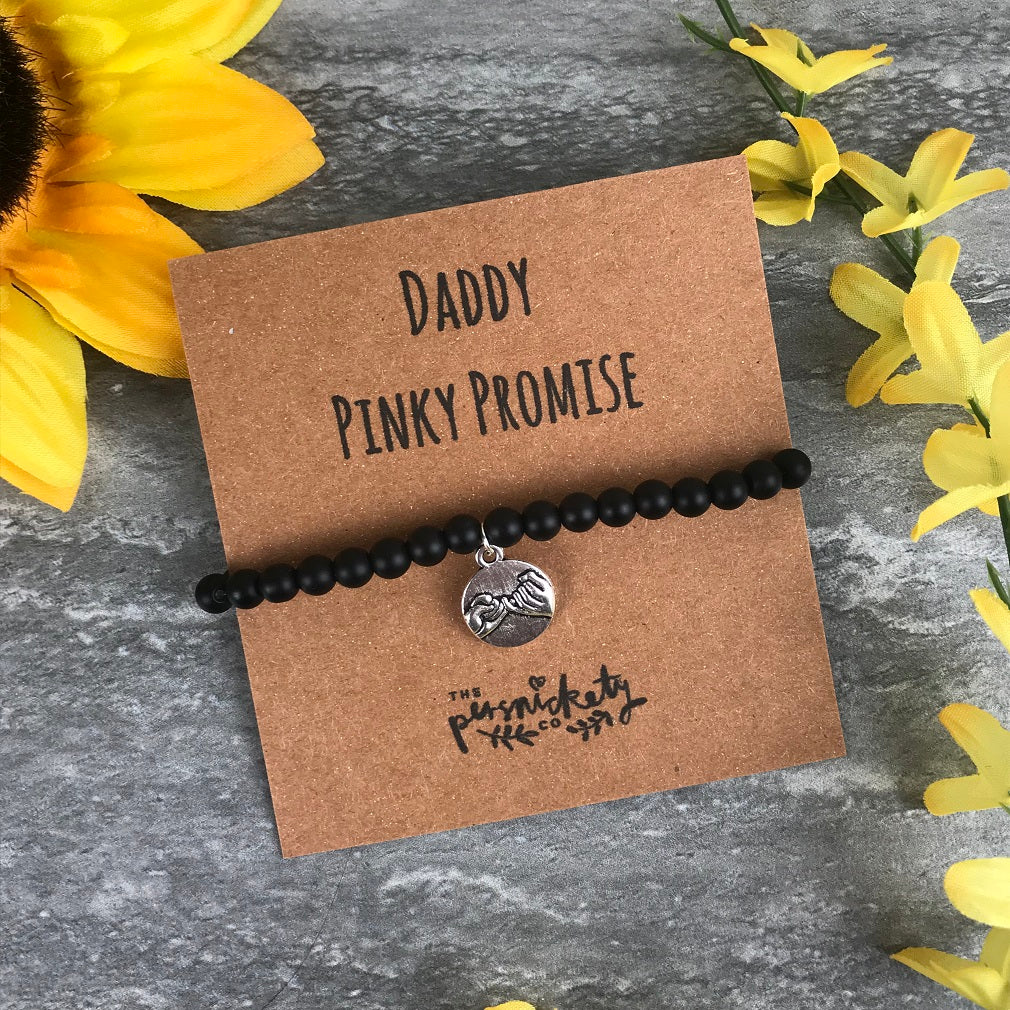 Daddy Pinky Promise Black Onyx Bracelet - Image 3