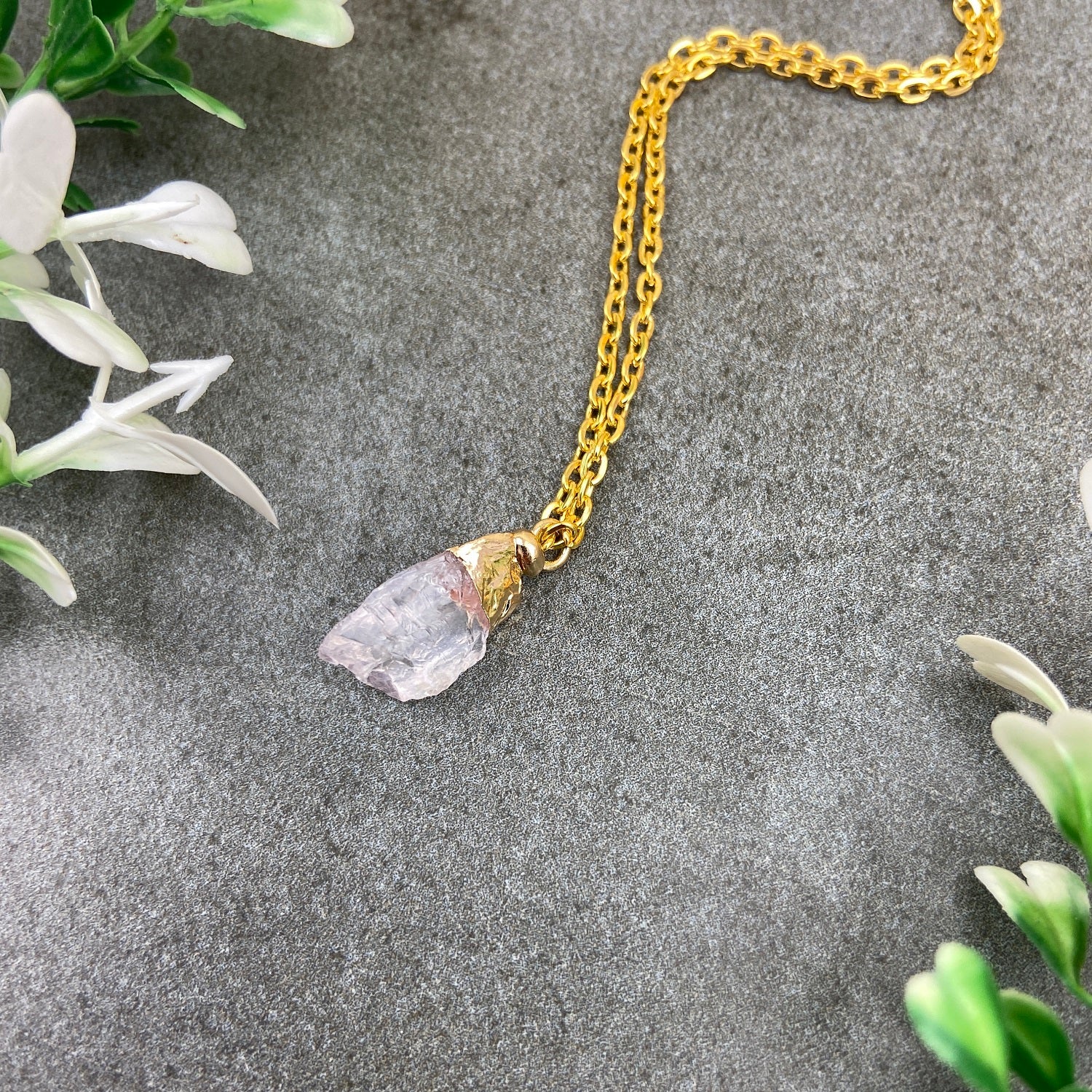 Dainty Crystal Necklace - Clear Quartz - Image 4