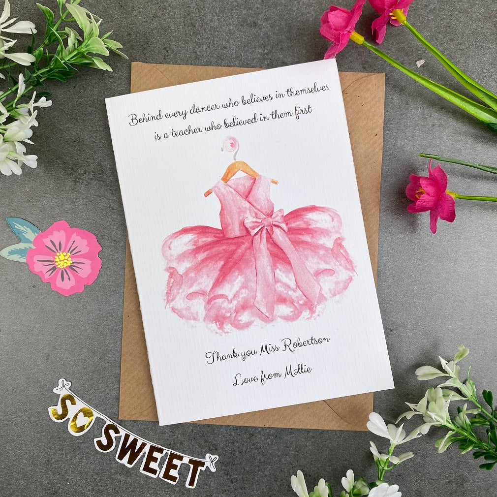 Dance Teacher Thank You Card