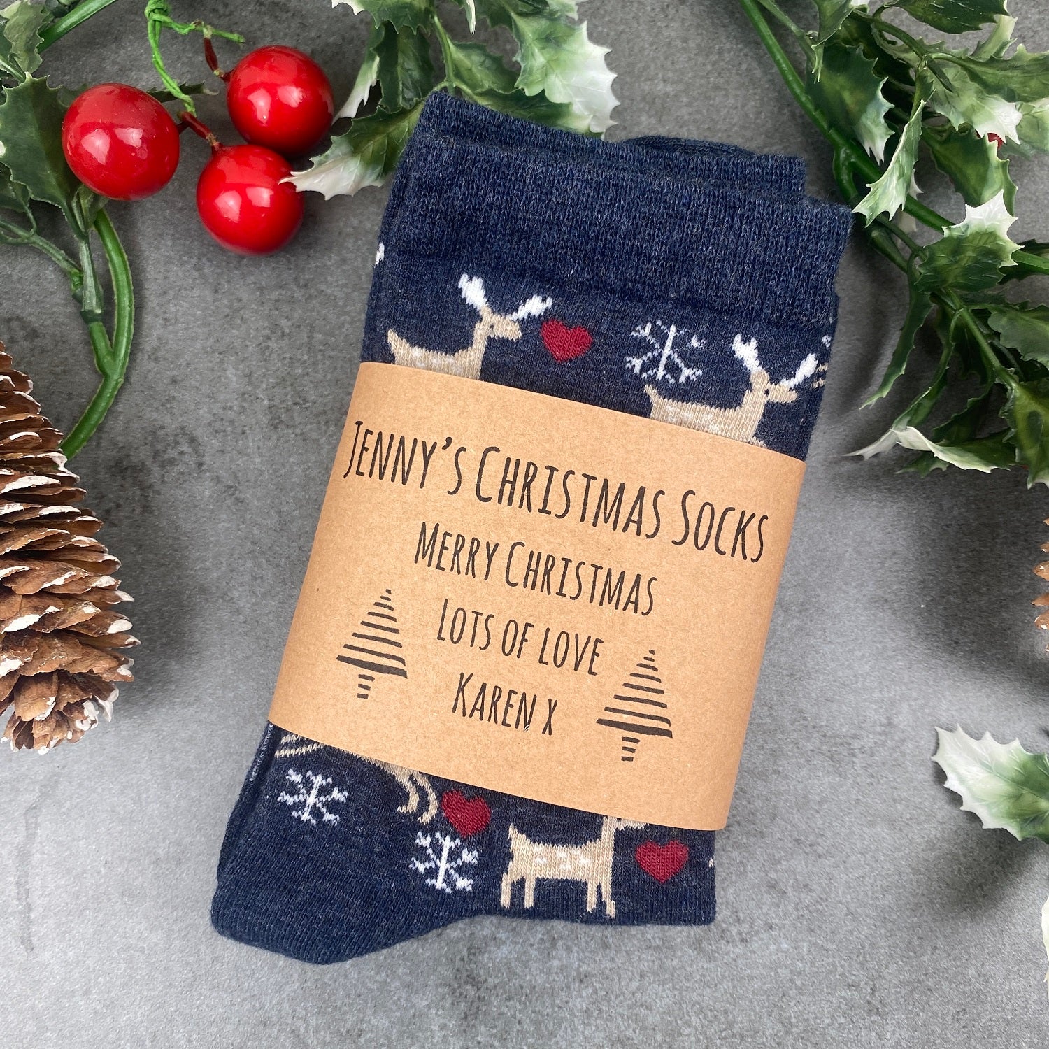 Deer Christmas Socks