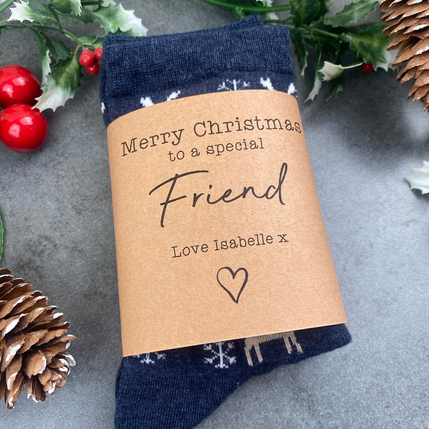 Deer Special Friend Christmas Socks - Image 5